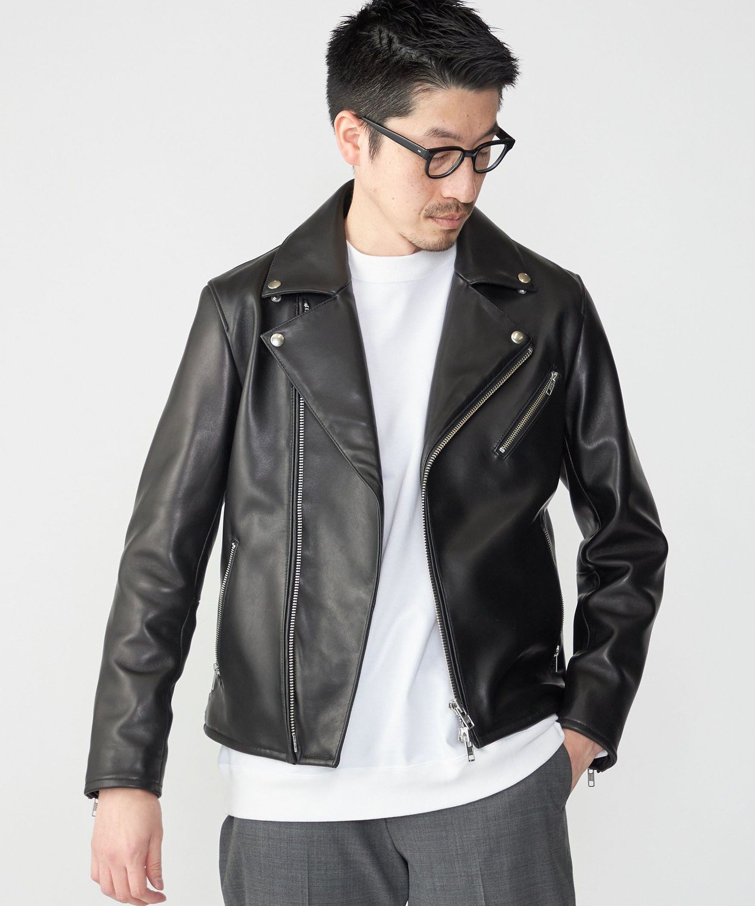 SHIPS｜SHIPS: ラムレザー ダブル ライダースジャケット | Rakuten