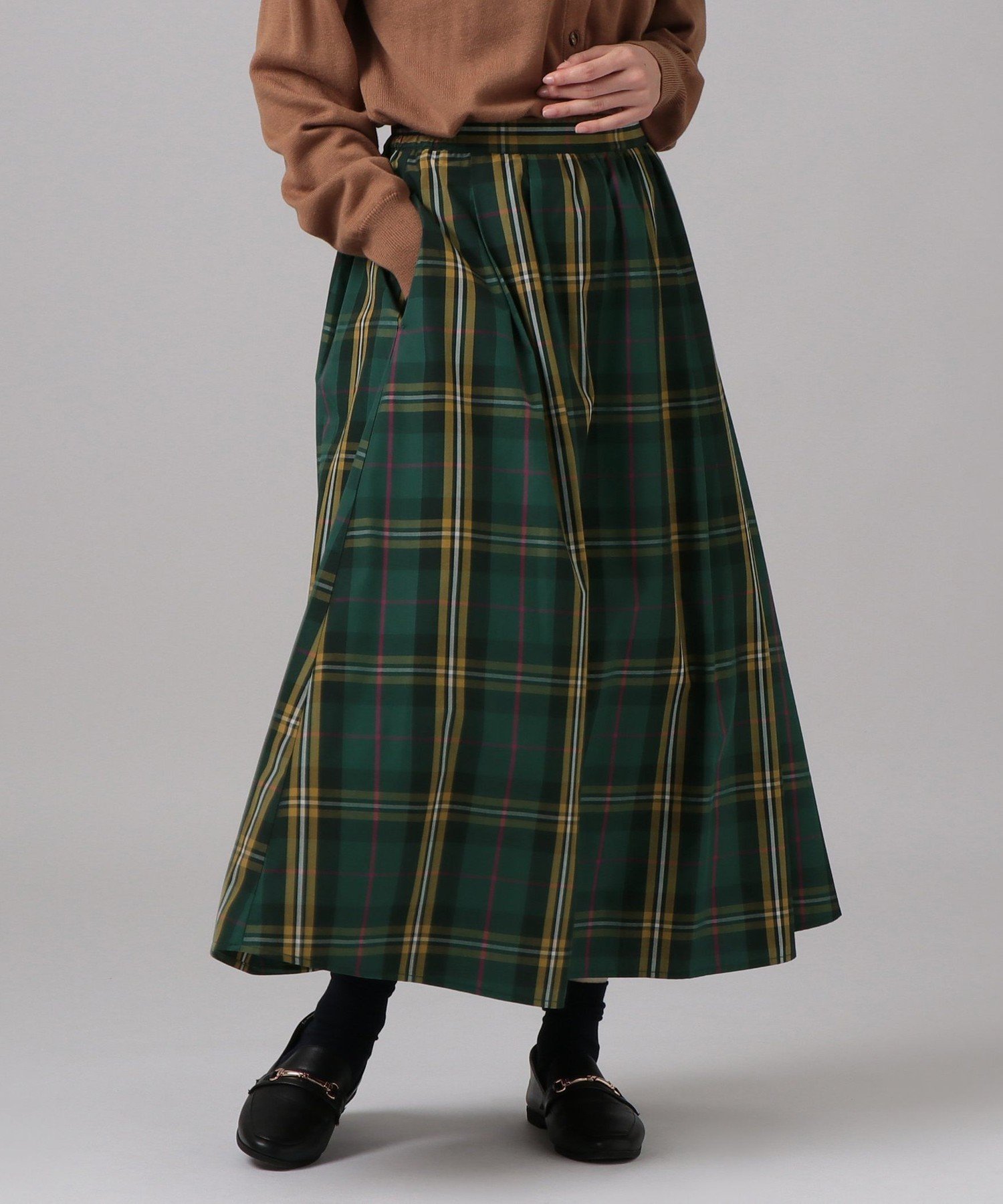 Afternoon Tea LIVING｜タータンチェック柄タックスカート/Afternoon