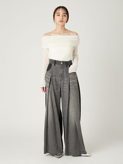 FRAY I.D｜オフショルフロッキーチュールトップス | Rakuten Fashion