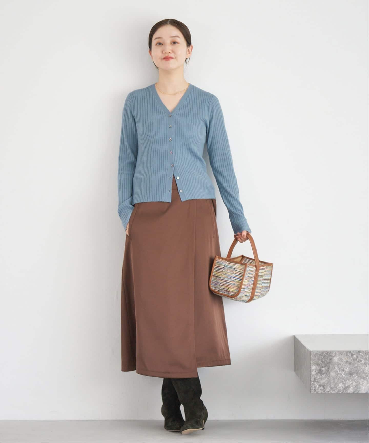 IENA｜《追加》イタリア ヤーン RIB Vネックカーディガン | Rakuten