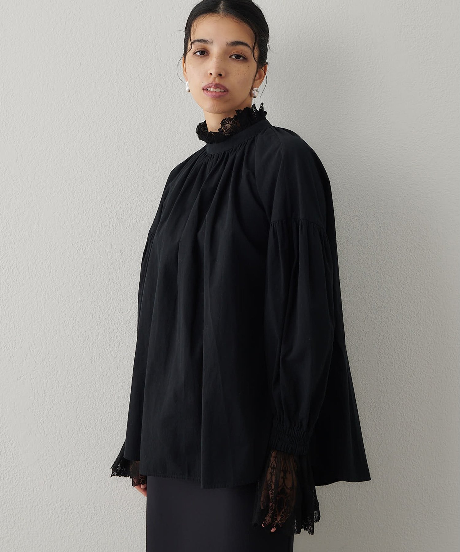 Whim Gazette｜レースギャザーブラウス | Rakuten Fashion(楽天