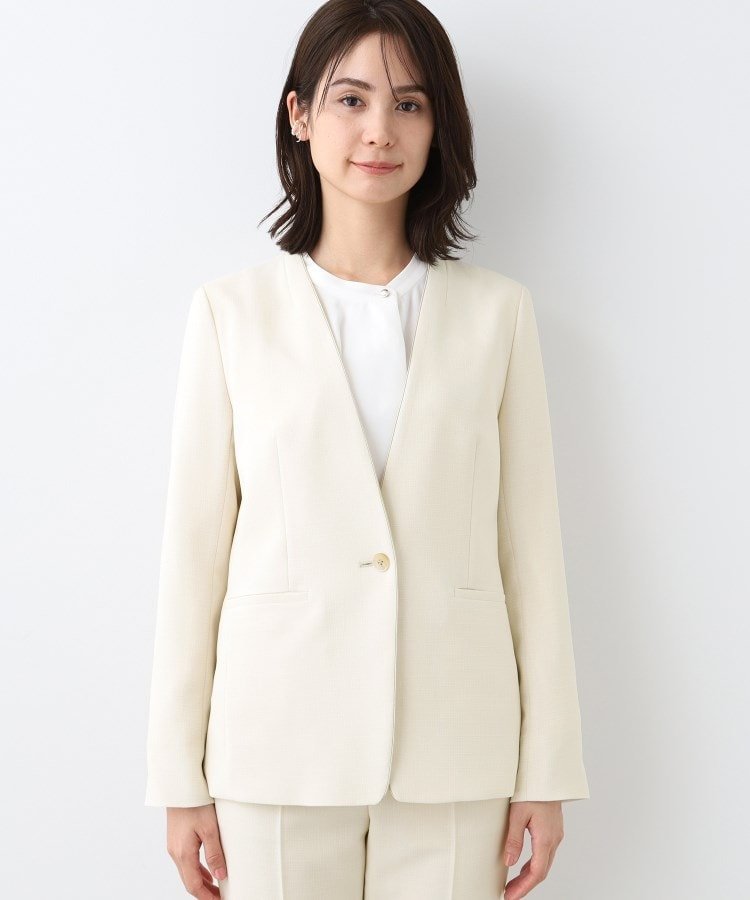 INDIVI｜【洗える/スーツ】ノーカラージャケット | Rakuten Fashion