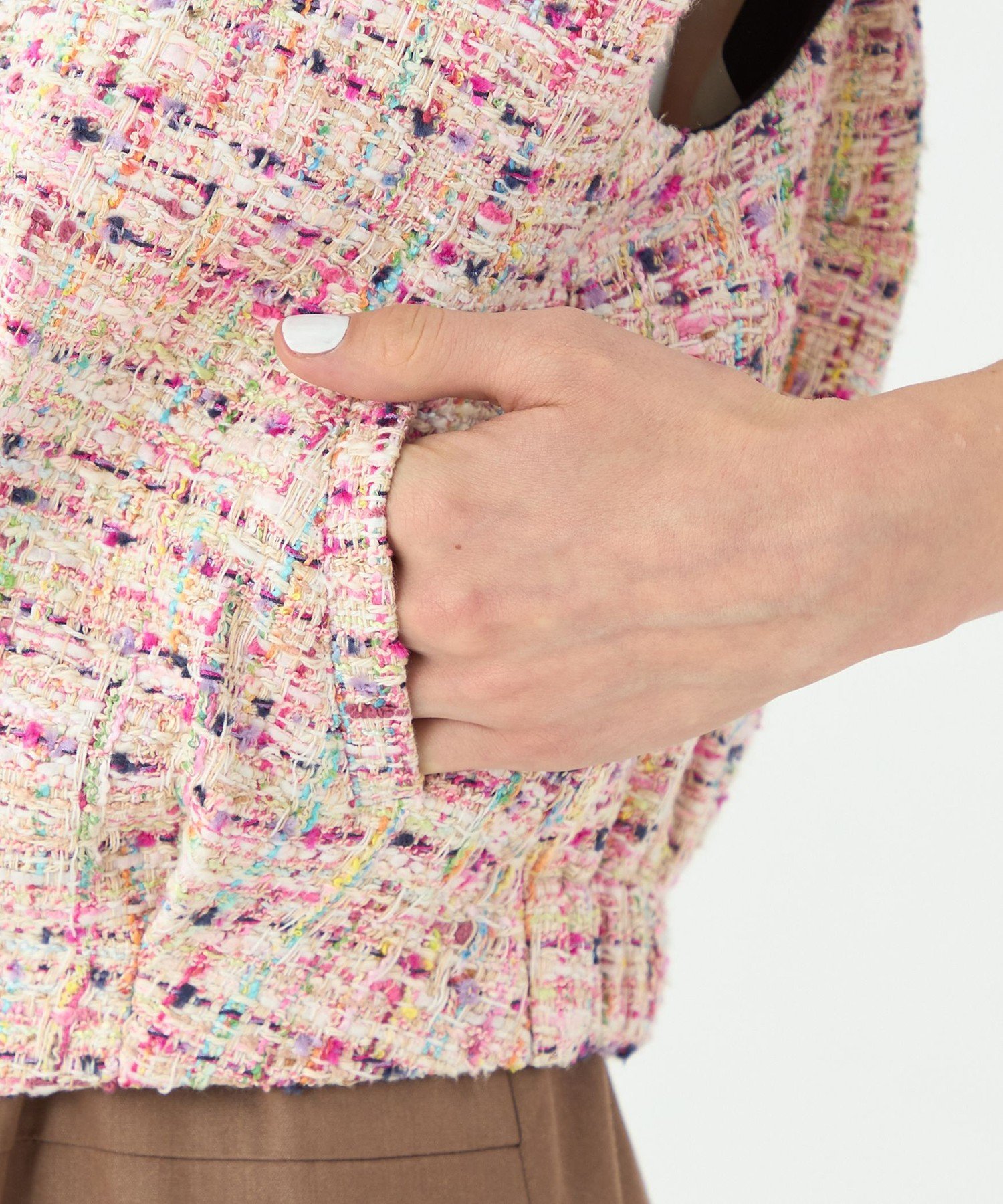 TOMORROWLAND｜コロレファンシーツイード ジップアップジレ | Rakuten