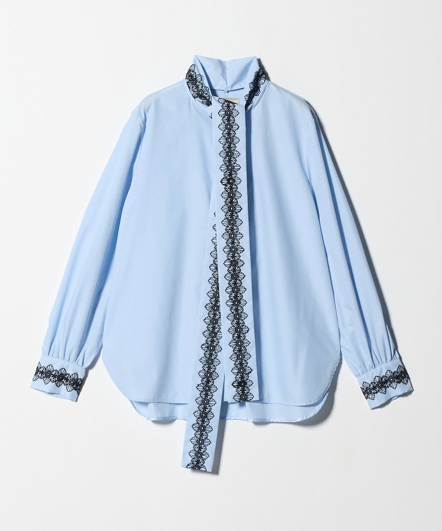 UNITED ARROWS｜レース コンビ ボウタイ リボン ブラウス