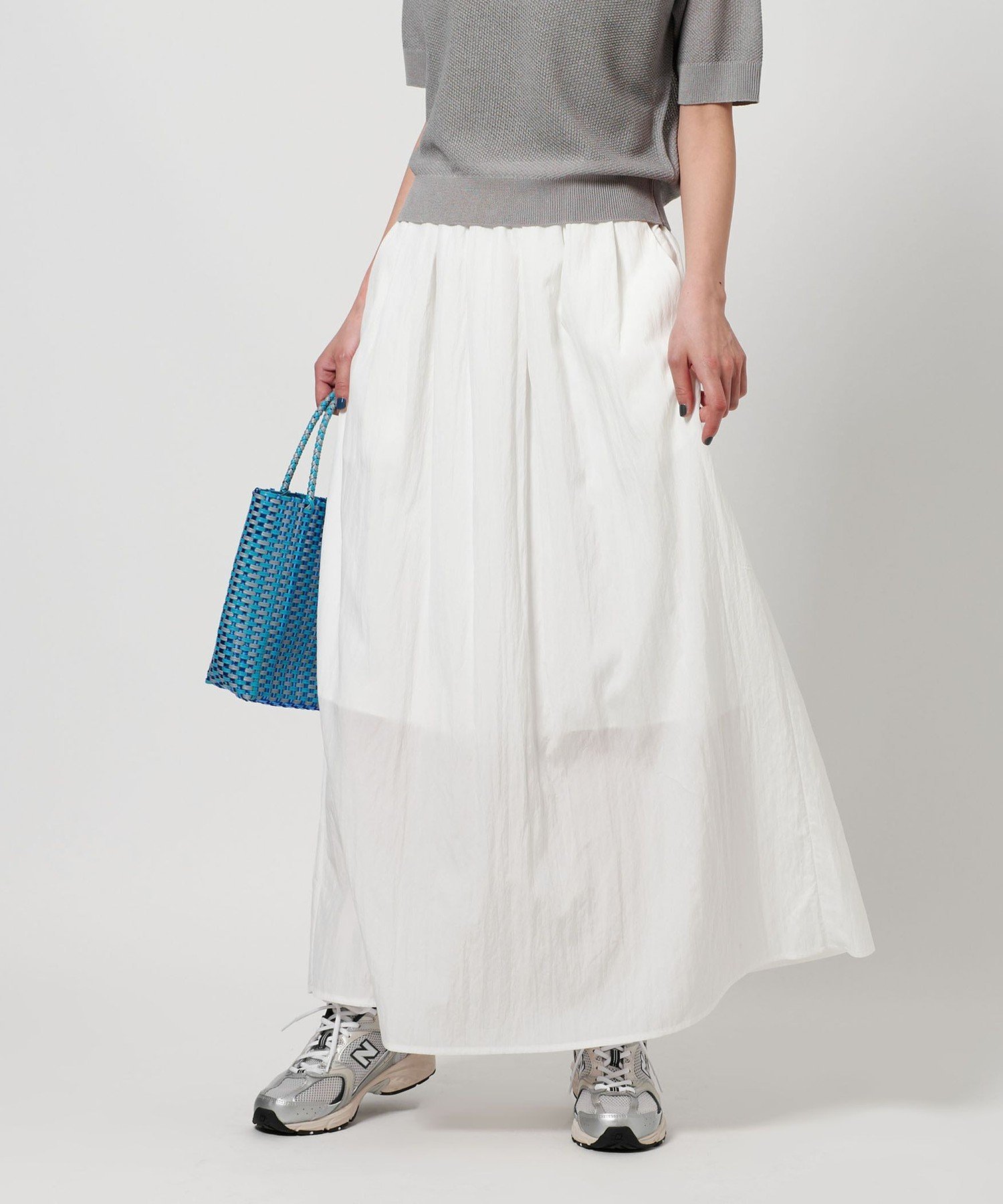 ＜H＞ナイロンポリウレタン ジャージー ロングスカート UNITED ARROWS LTD. OUTLET｜<H>ナイロンポリウレタン ジャージー