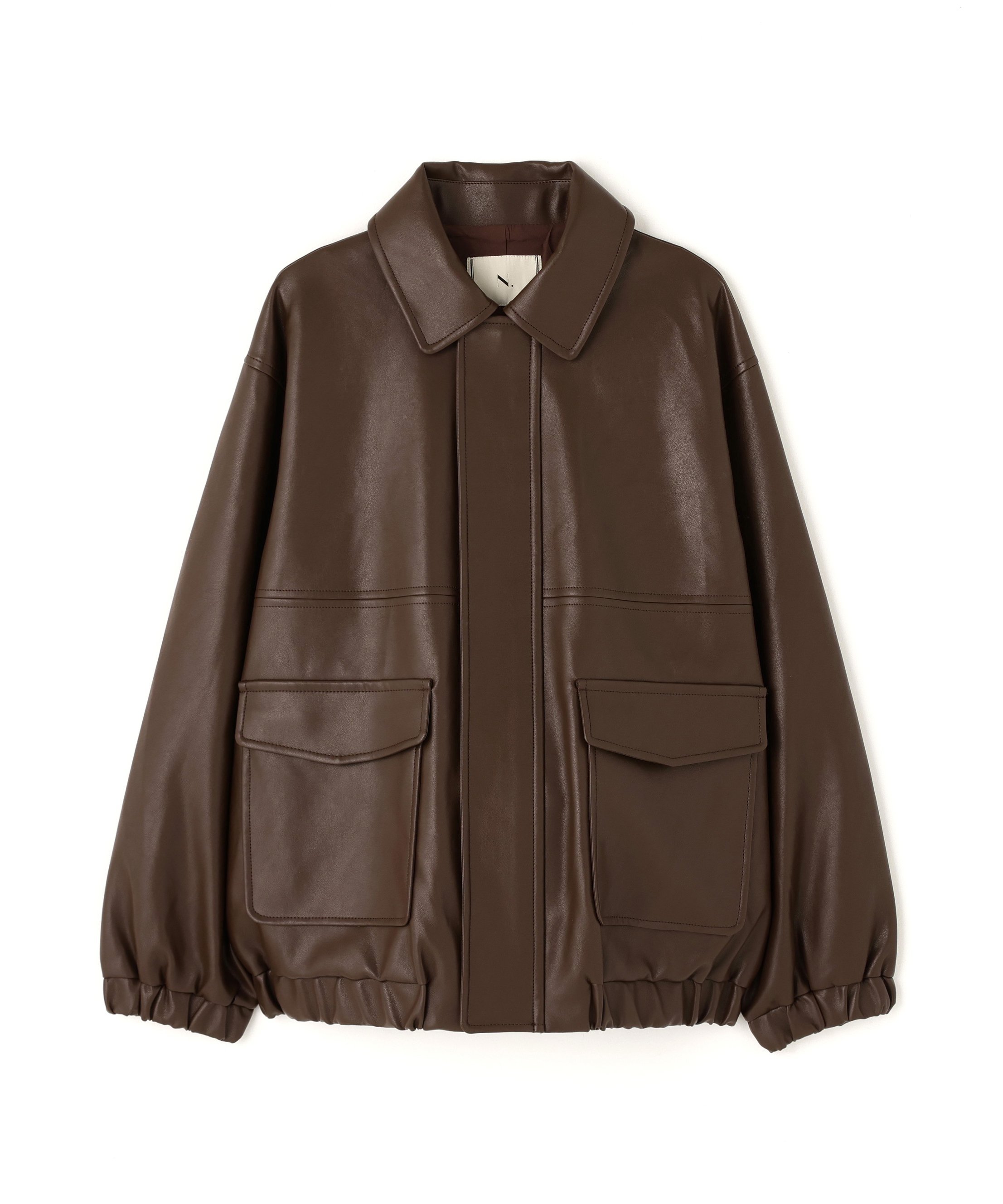 N. Natural Beauty Basic*｜フェイクレザーステンカラーブルゾン