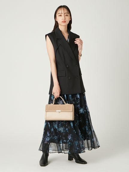 FRAY I.D｜【00サイズ】シアーフラワープリーツワンピース | Rakuten