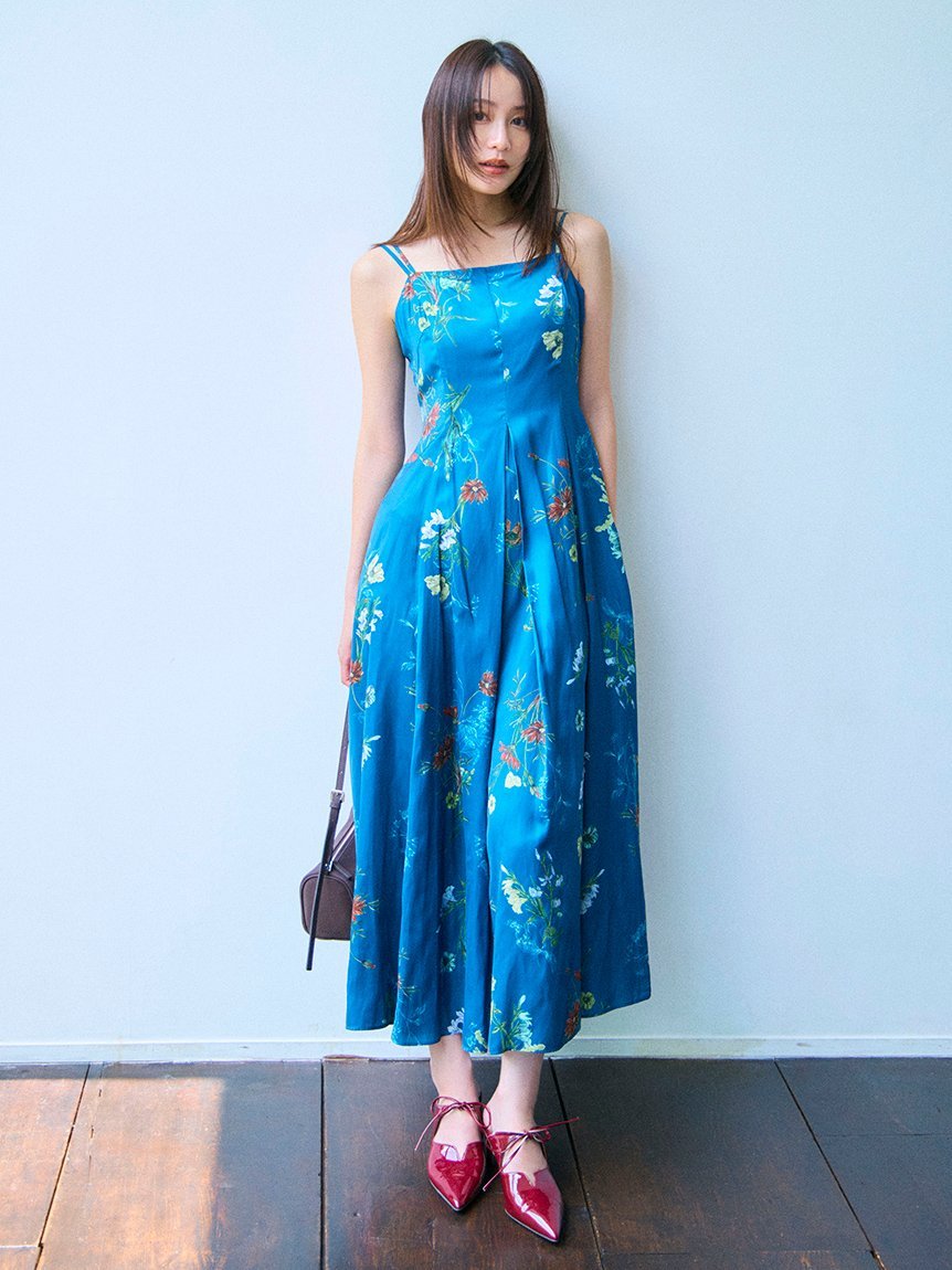 FRAY I.D｜【00サイズ】ボタニカルプリントキャミソールワンピース