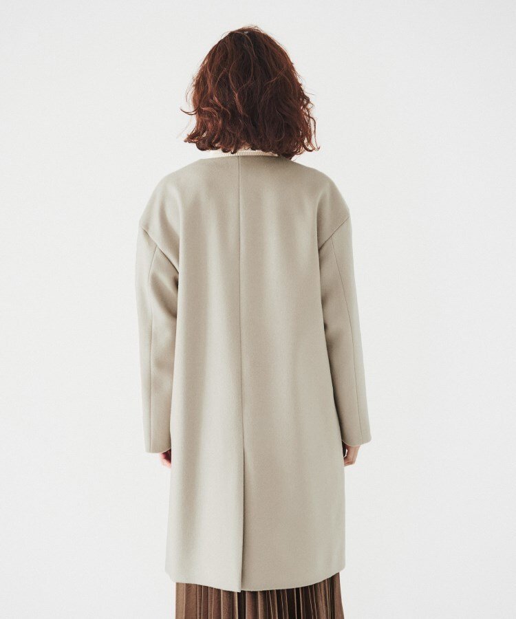 UNTITLED｜【ゆったり/軽やか】カシミヤ混ノーカラーコート | Rakuten