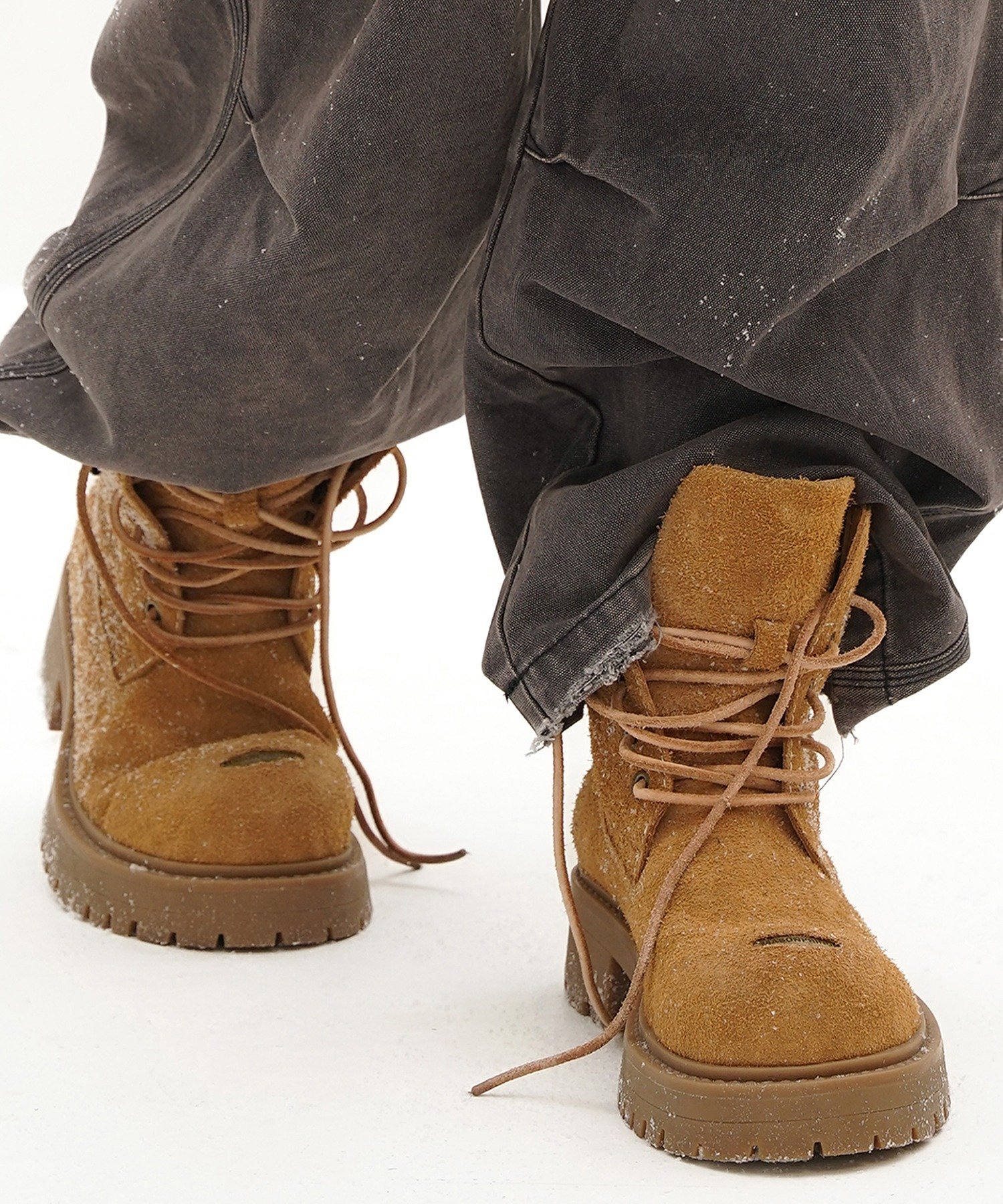 chuclla｜厚底 スエード レースアップブーツ XZ2058【MASONPRINCE