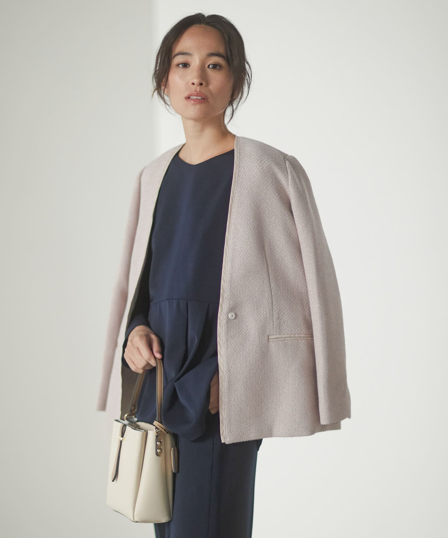 URBAN RESEARCH DOORS｜ツイードVネックロングジャケット | Rakuten