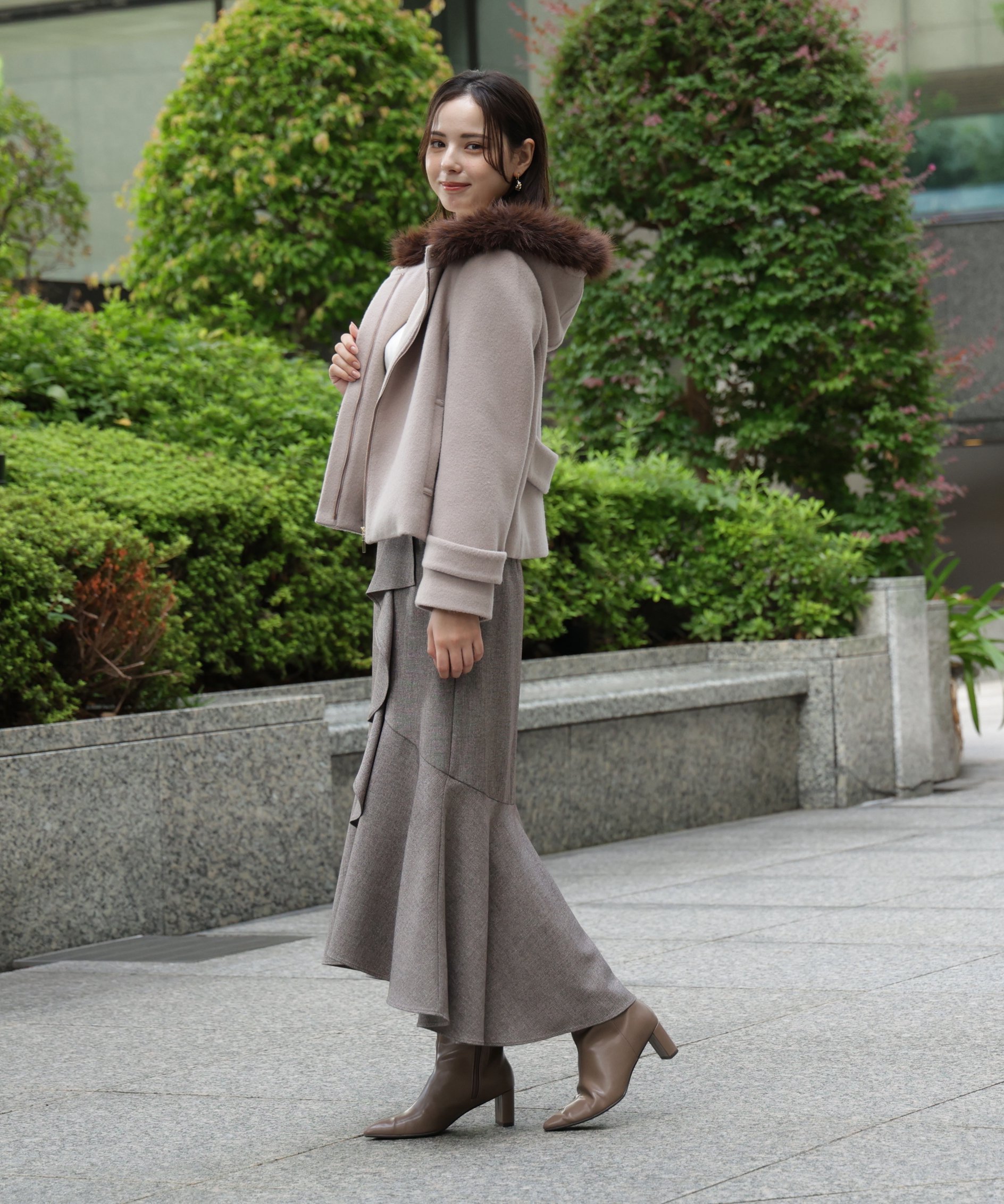 PROPORTION BODY DRESSING｜ラッフルディテールスカート 25AW