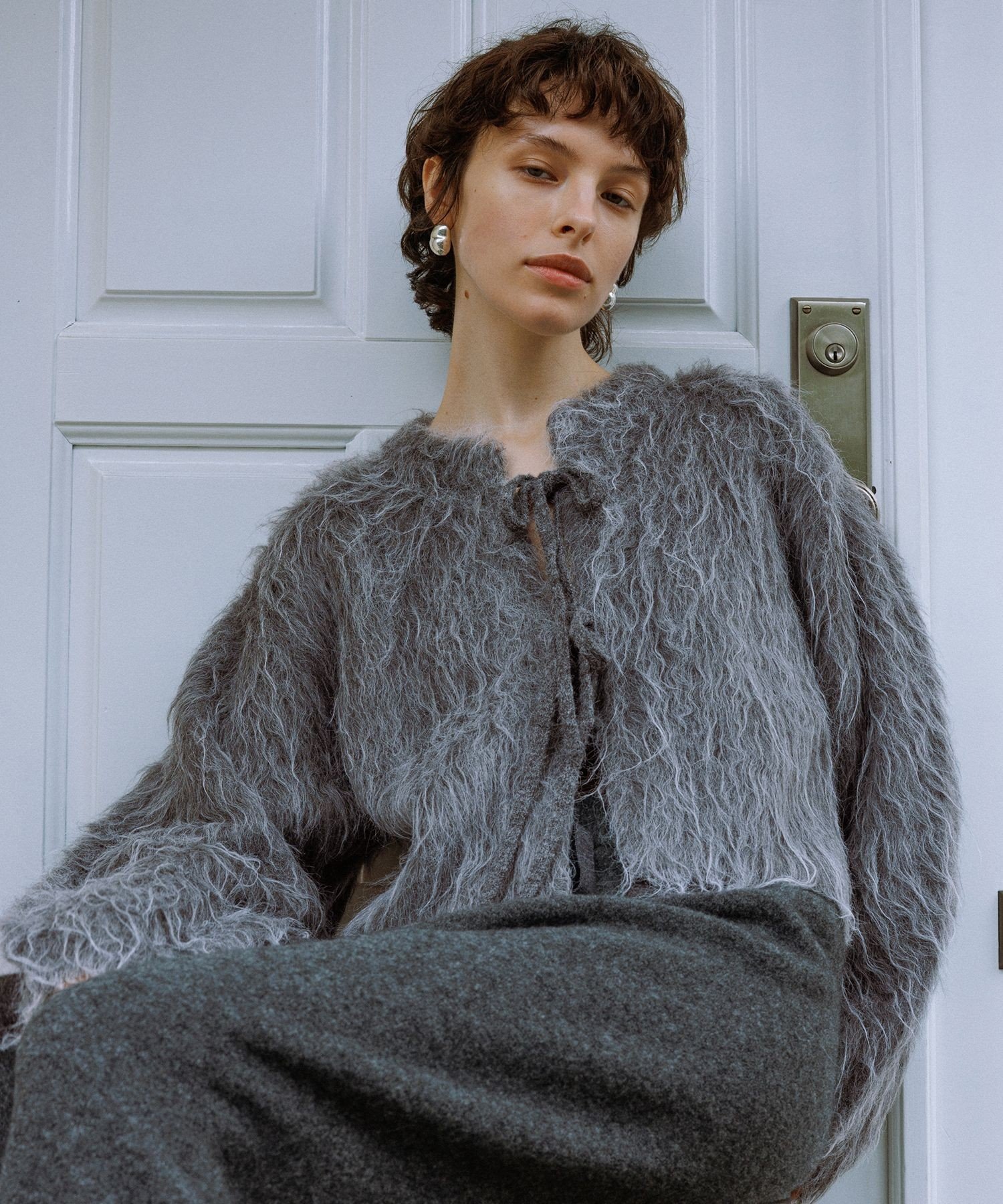 ADAM ET ROPE'｜アルパカフラッフィーカーディガン | Rakuten Fashion