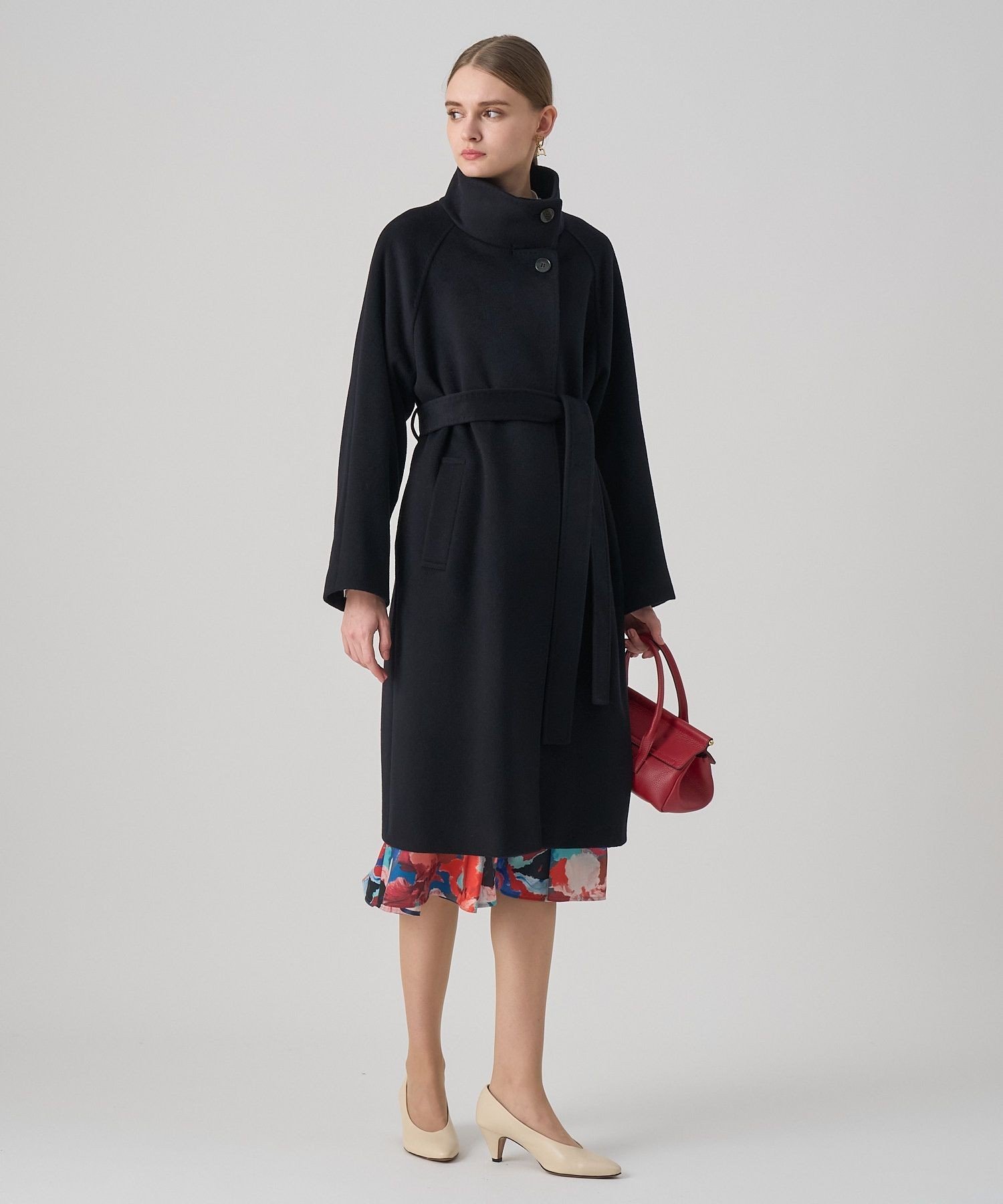 ANAYI｜カシミヤ混スタンドカラーコート | Rakuten Fashion(楽天