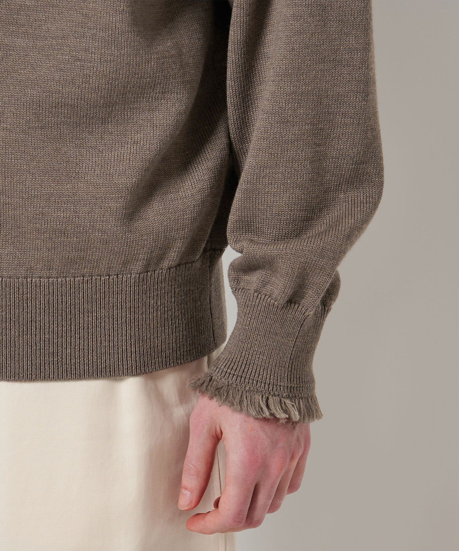 <LOEFF>9ゲージ フリンジ カーディガン UNISEX ネイビー0サイズ LOEFF（ロエフ） ニット セーター 「LOEFF」9ゲージ フリンジ