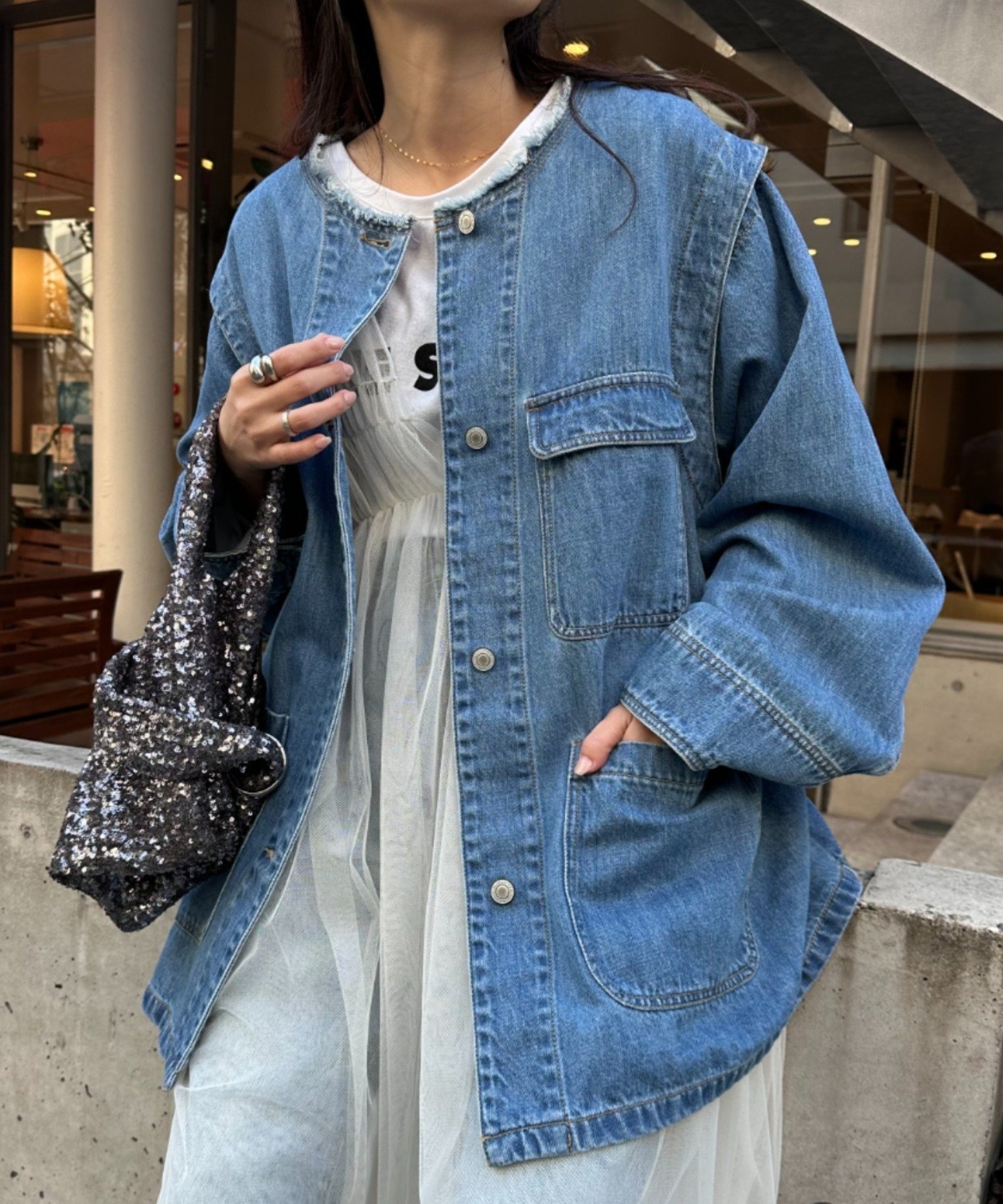 CIAOPANIC TYPY｜【袖取り外し可能】マルチウェイデニムワーク