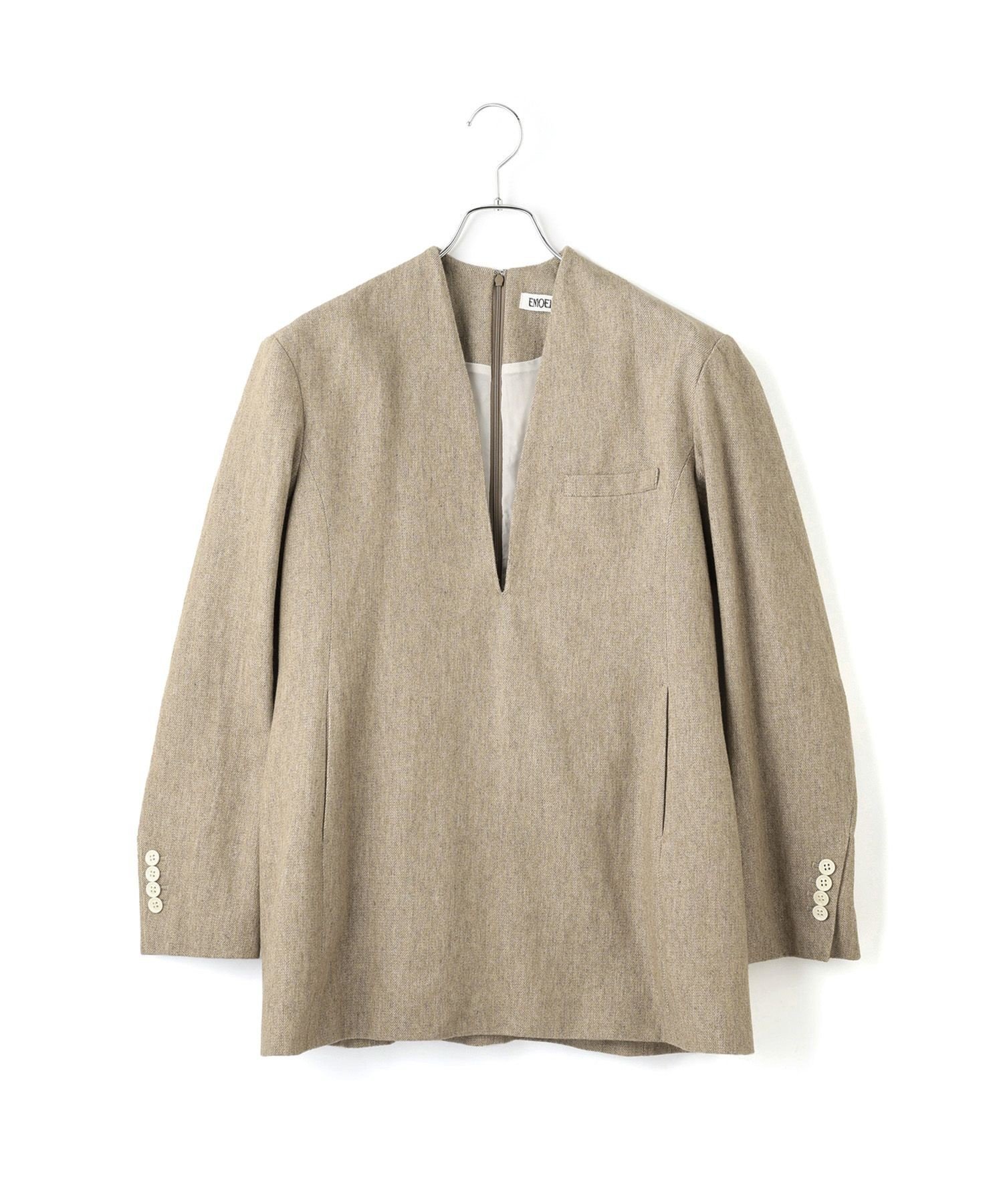ADAM ET ROPE'｜【EMOELLE】ウールコットンジャケットライクブラウス
