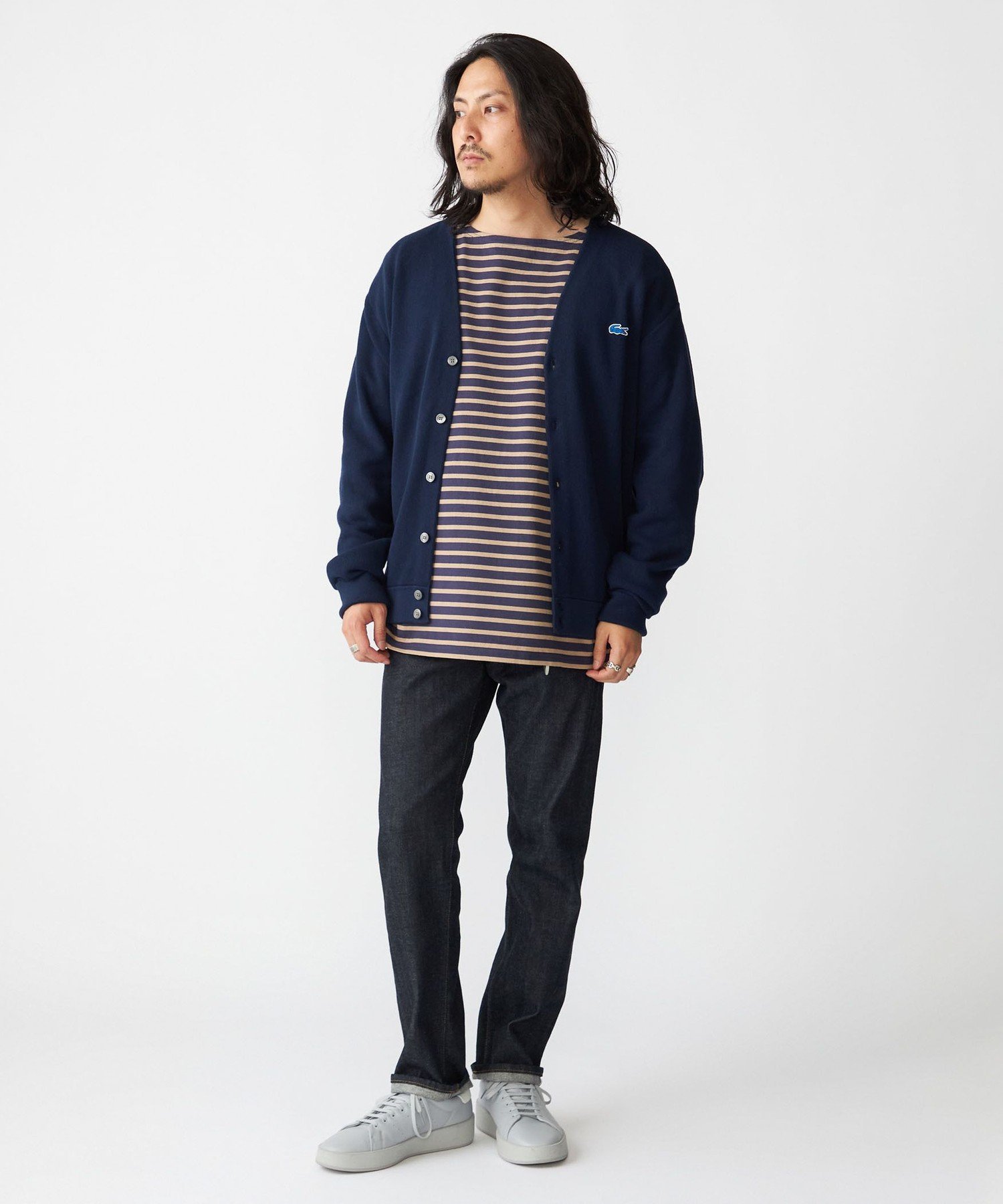 SHIPS｜【SHIPS別注】LACOSTE: コットン/ポリエステル Vネック