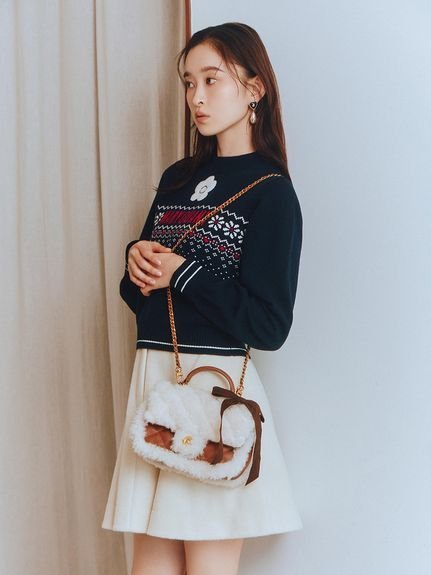 LILY BROWN｜【LILY BROWN×MARY QUANT】ジャガードロゴニットトップス