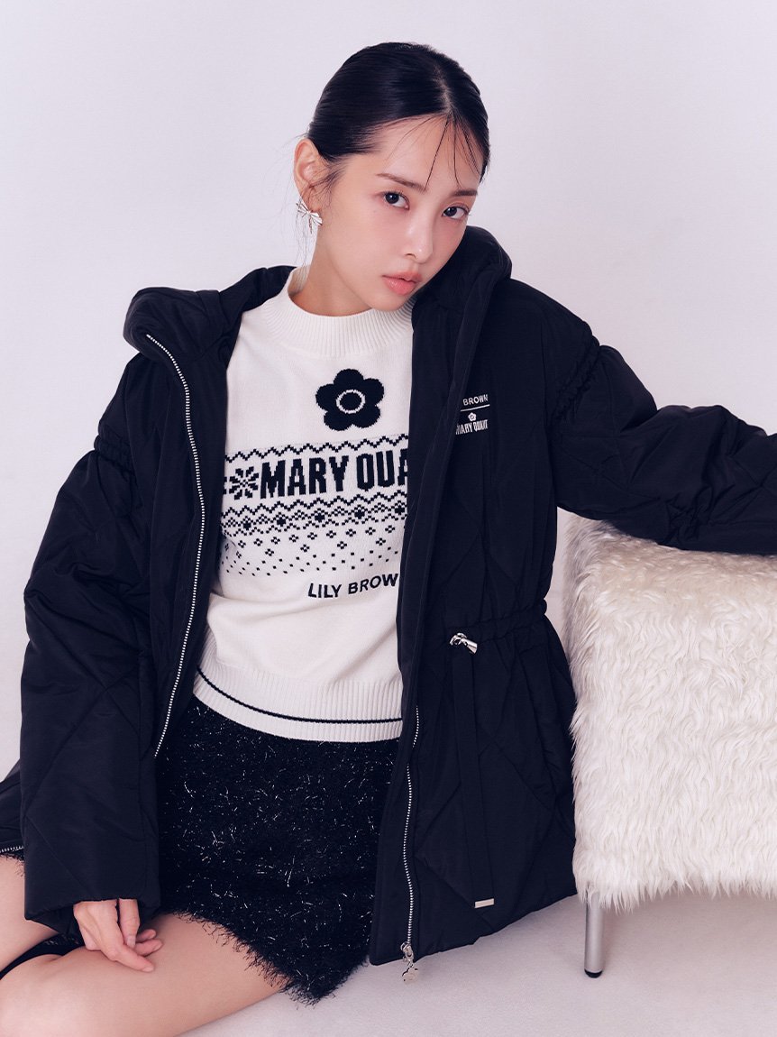 LILY BROWN｜【LILY BROWN×MARY QUANT】ジャガードロゴニットトップス