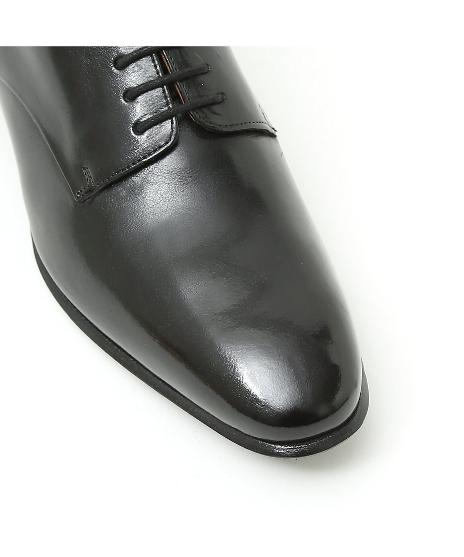 alfredoBANNISTER｜セミスクエアトゥ 外羽根 プレーントゥシューズ