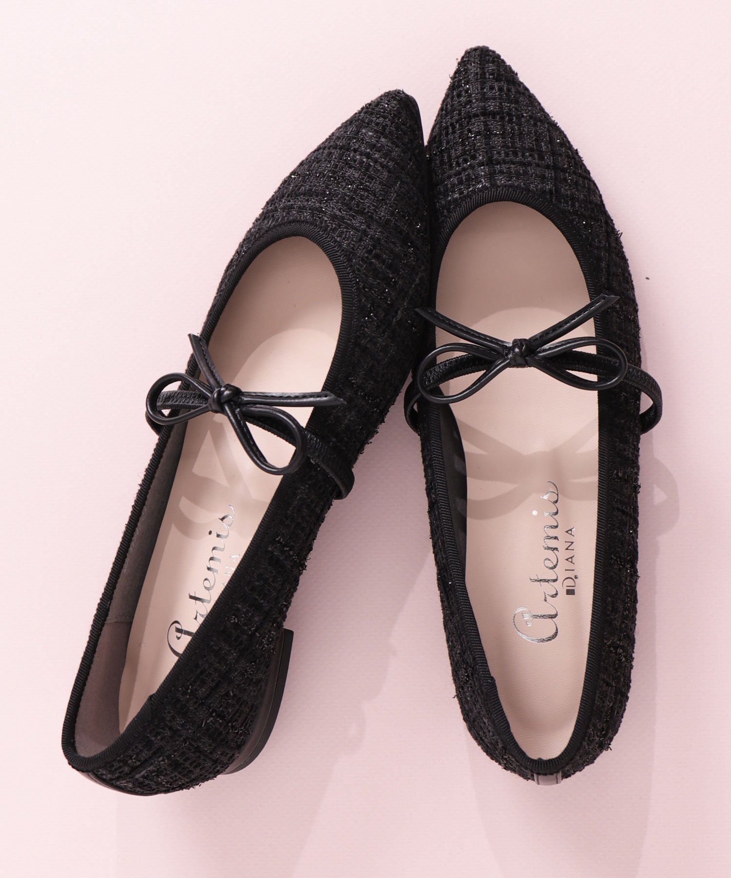 artemis by DIANA｜ポインテッドトゥ 甲リボンメリージェーンフラット