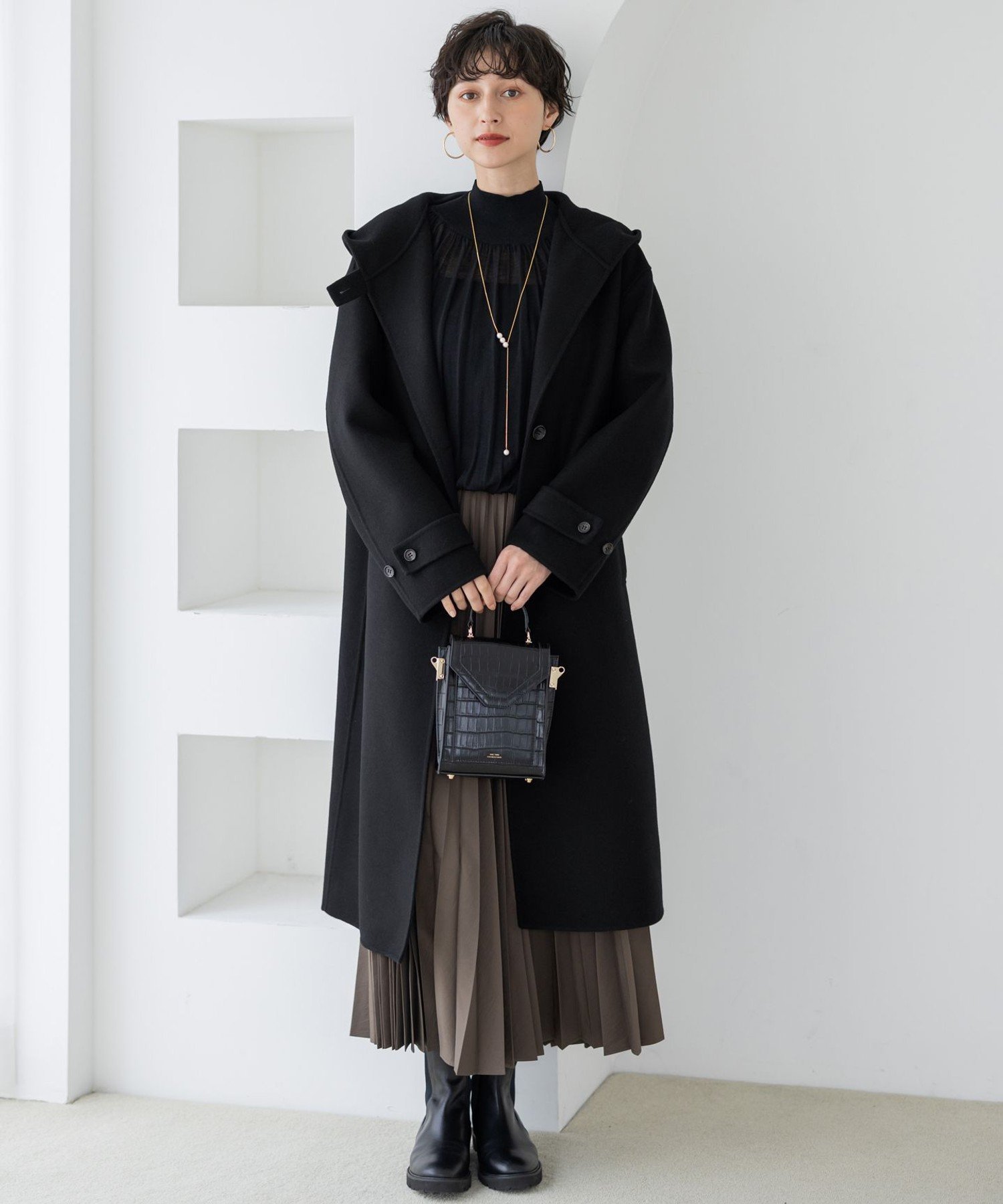 23区｜【滝沢眞規子さん着用/VERY掲載】MANTECOPureリバー フード