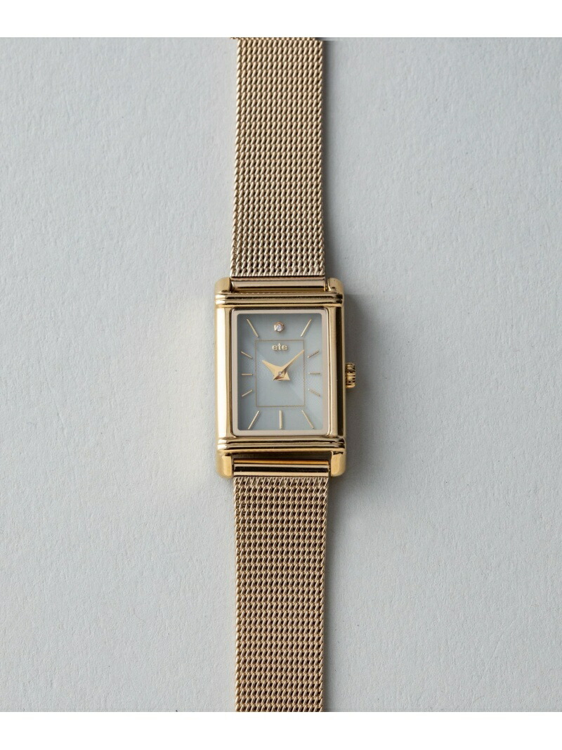 ete｜ソーラーウォッチ スクエア メッシュベルト | Rakuten Fashion