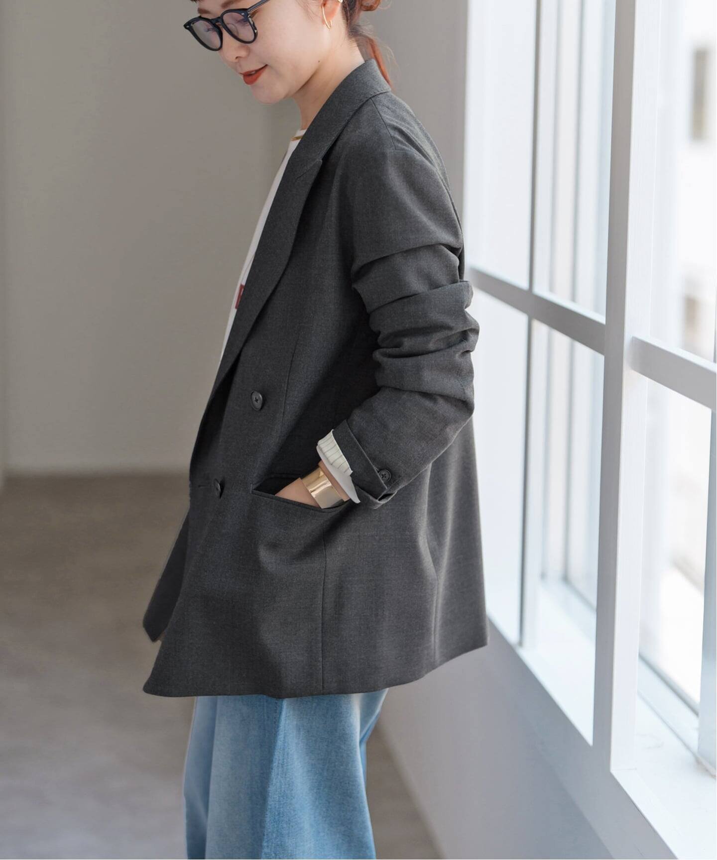 Spick & Span｜ウールブレンドダブルブレストジャケット | Rakuten