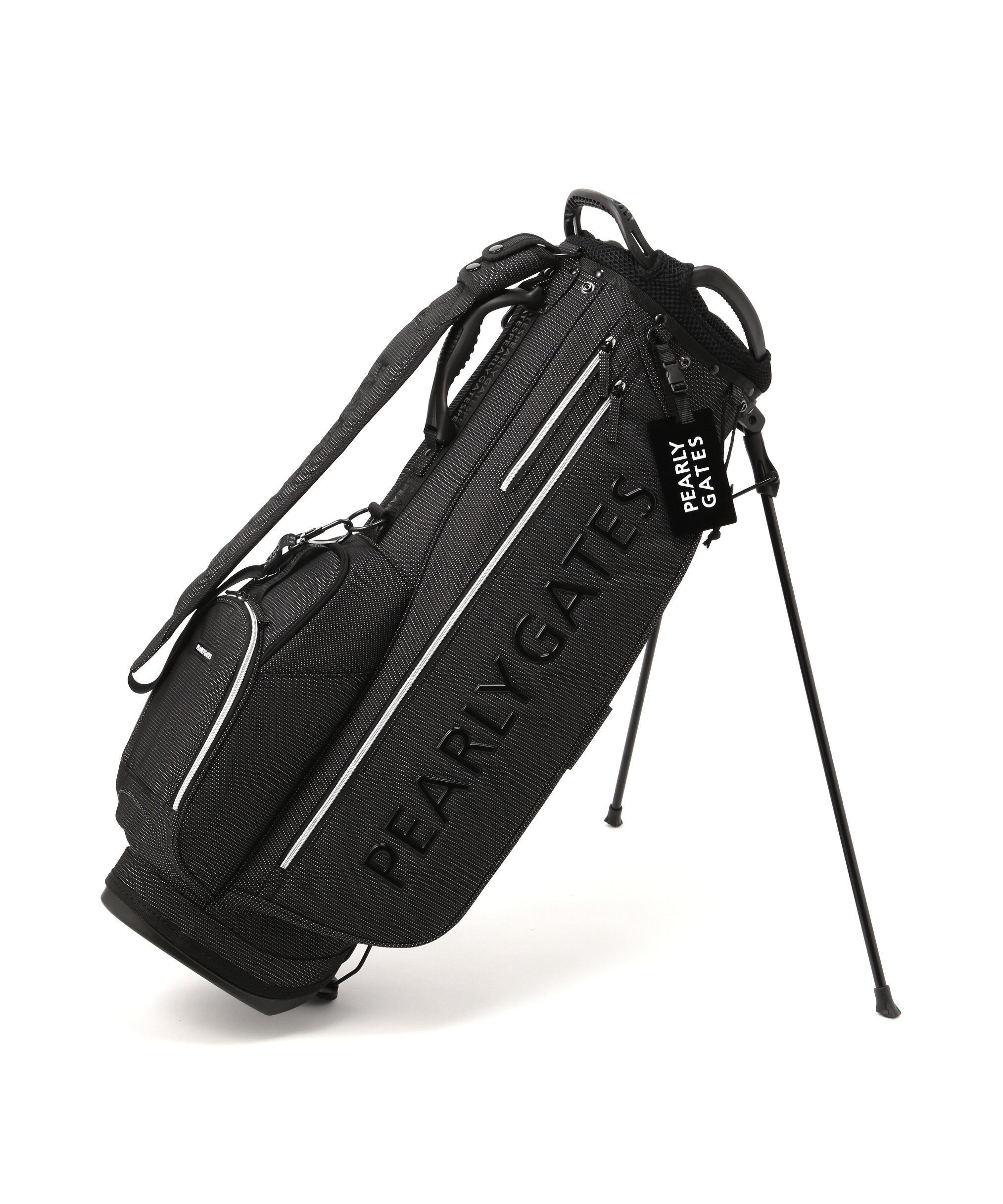 PEARLY GATES｜トーナルロゴドットベース軽量スタンド式キャディバッグ