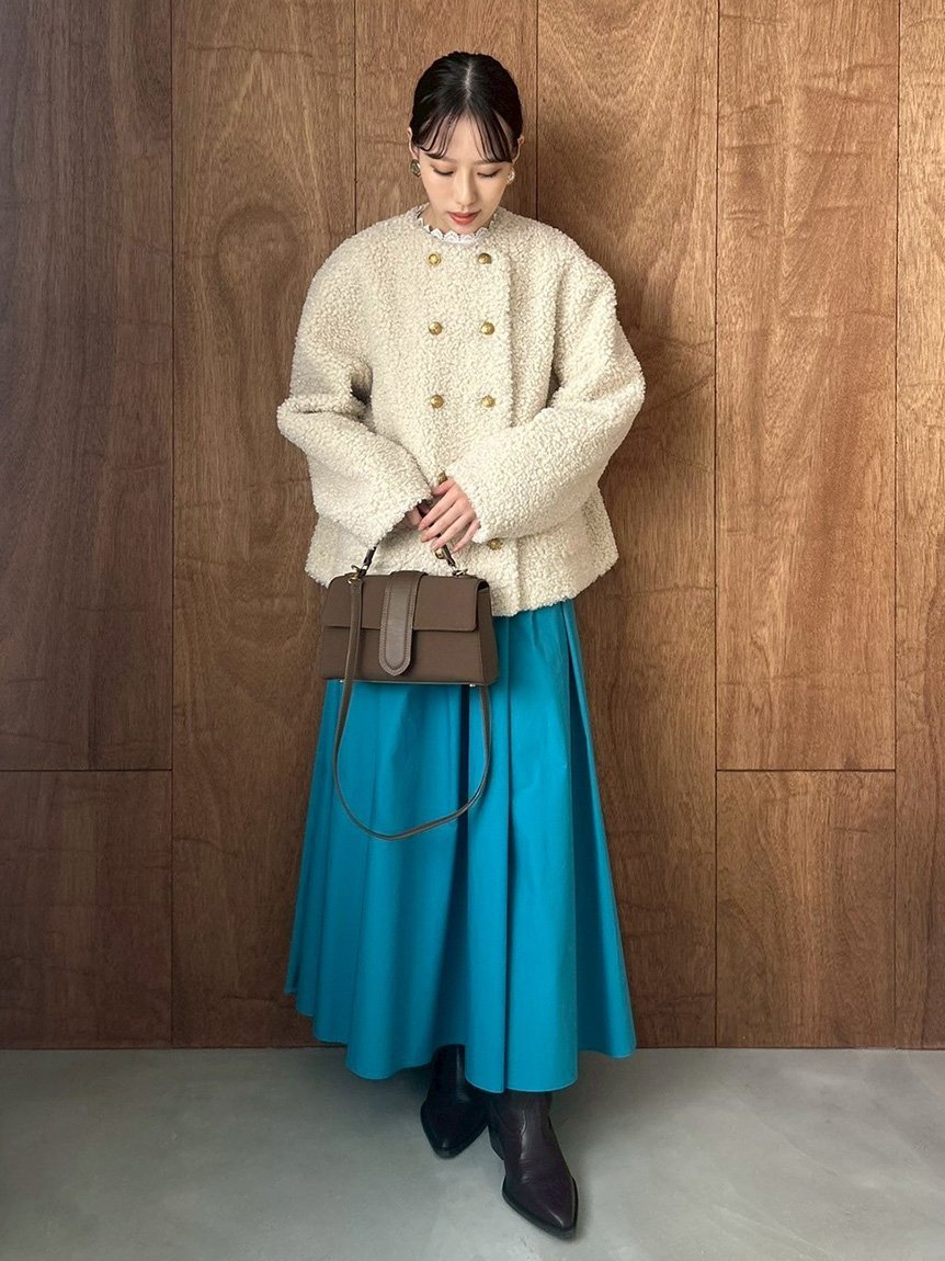 Mila Owen｜金釦カールファージャケット | Rakuten Fashion(楽天