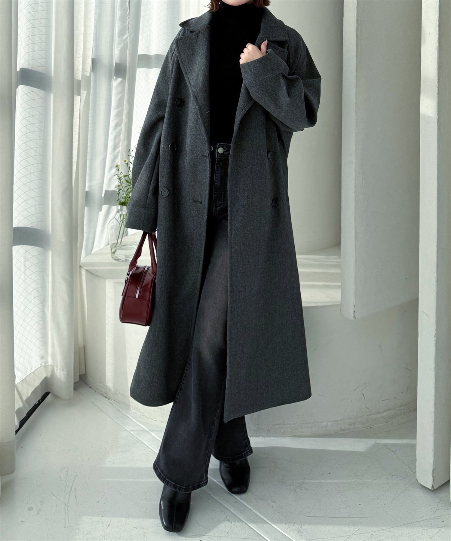 clear｜オーバーサイズダブルロングコート | Rakuten Fashion(楽天