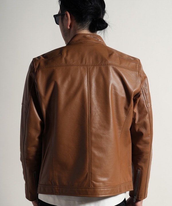 MEN'S BIGI｜イタリアラムレザーシングルライダース | Rakuten Fashion