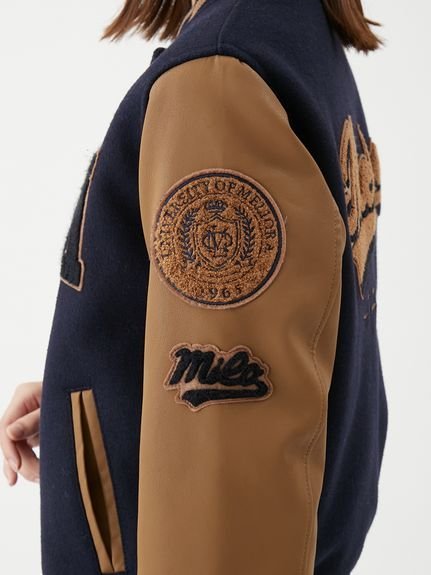 Mila Owen｜ワッペンスタジアムジャンバー | Rakuten Fashion(楽天