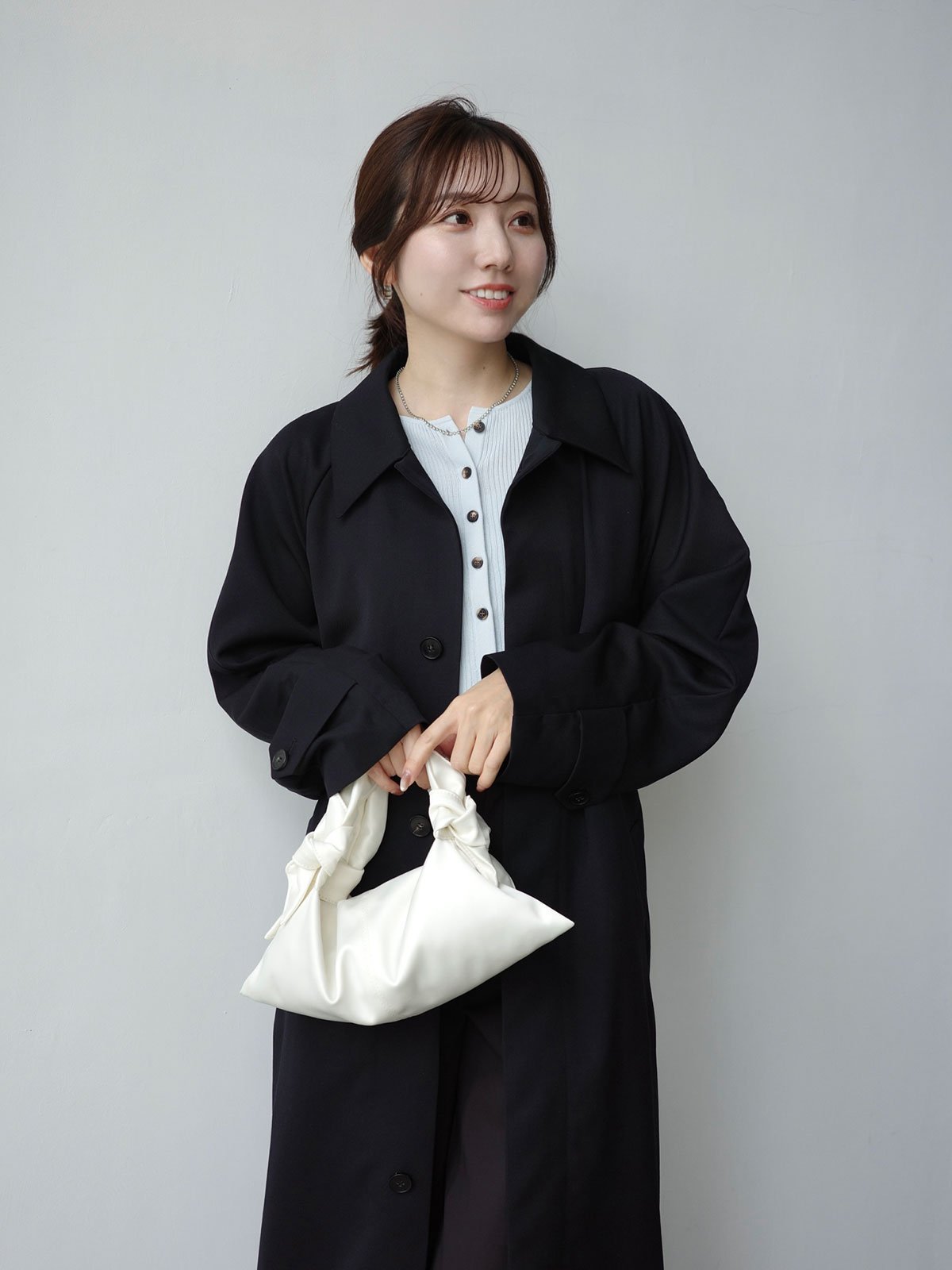 anuans｜ウールステンカラーロングコート | Rakuten Fashion(楽天