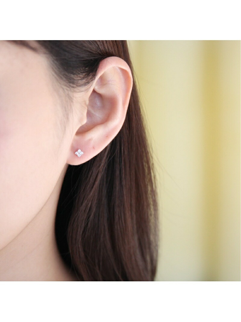4℃｜K10ホワイトゴールド ピアス | Rakuten Fashion(楽天ファッション