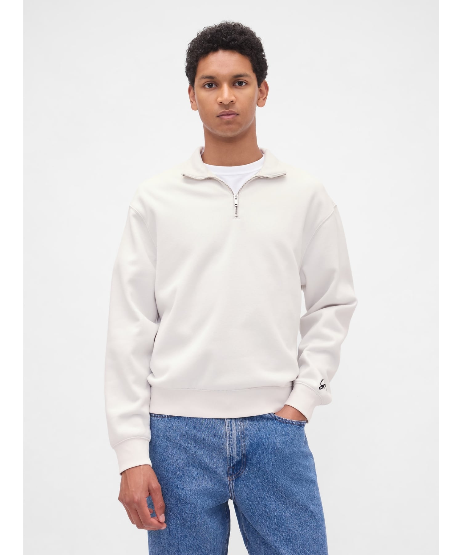 GAP｜(U)ヴィンテージソフト オーバーサイズ ハーフジップ プル