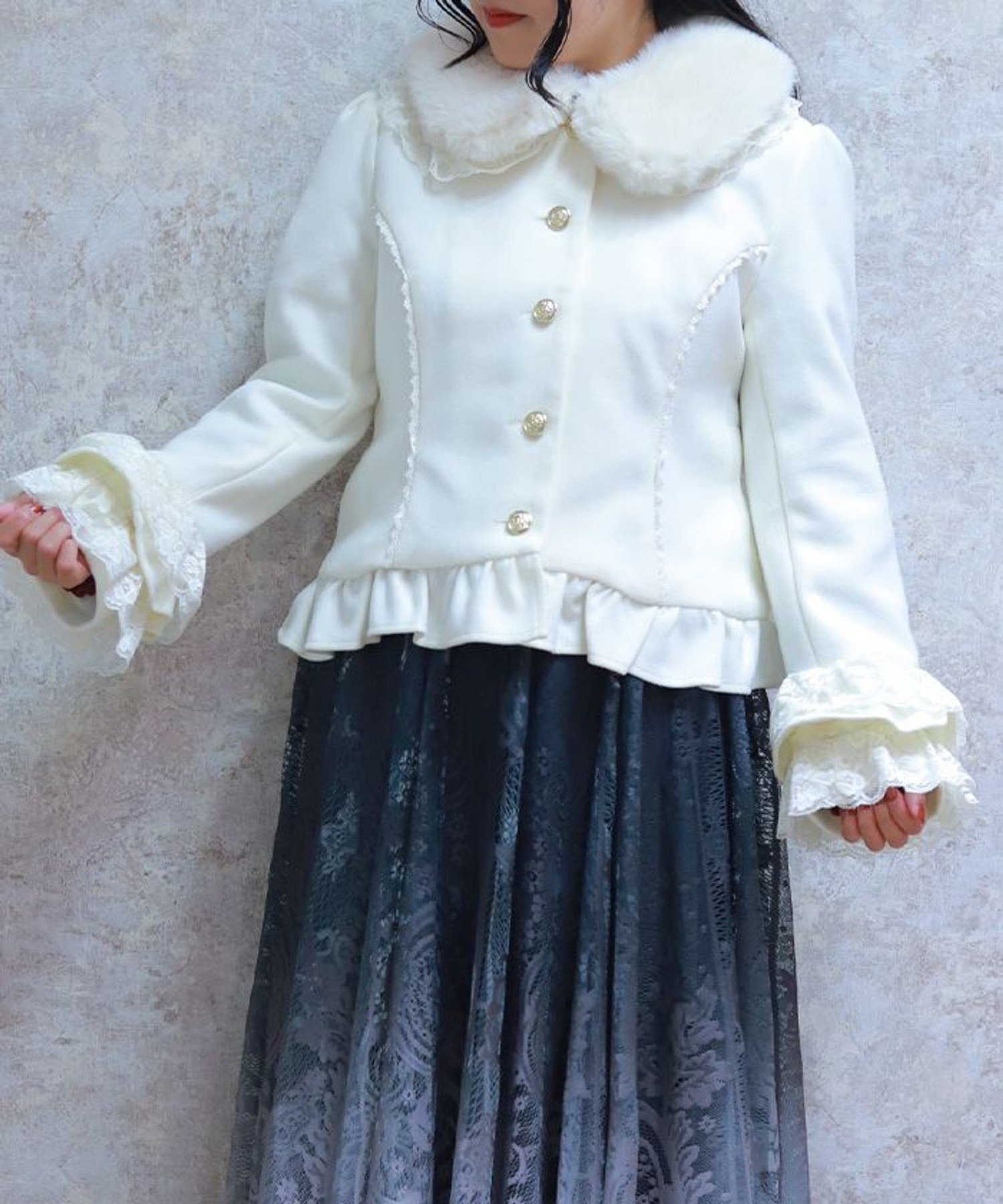 axes femme｜ローズリボン付フリルCO | Rakuten Fashion(楽天