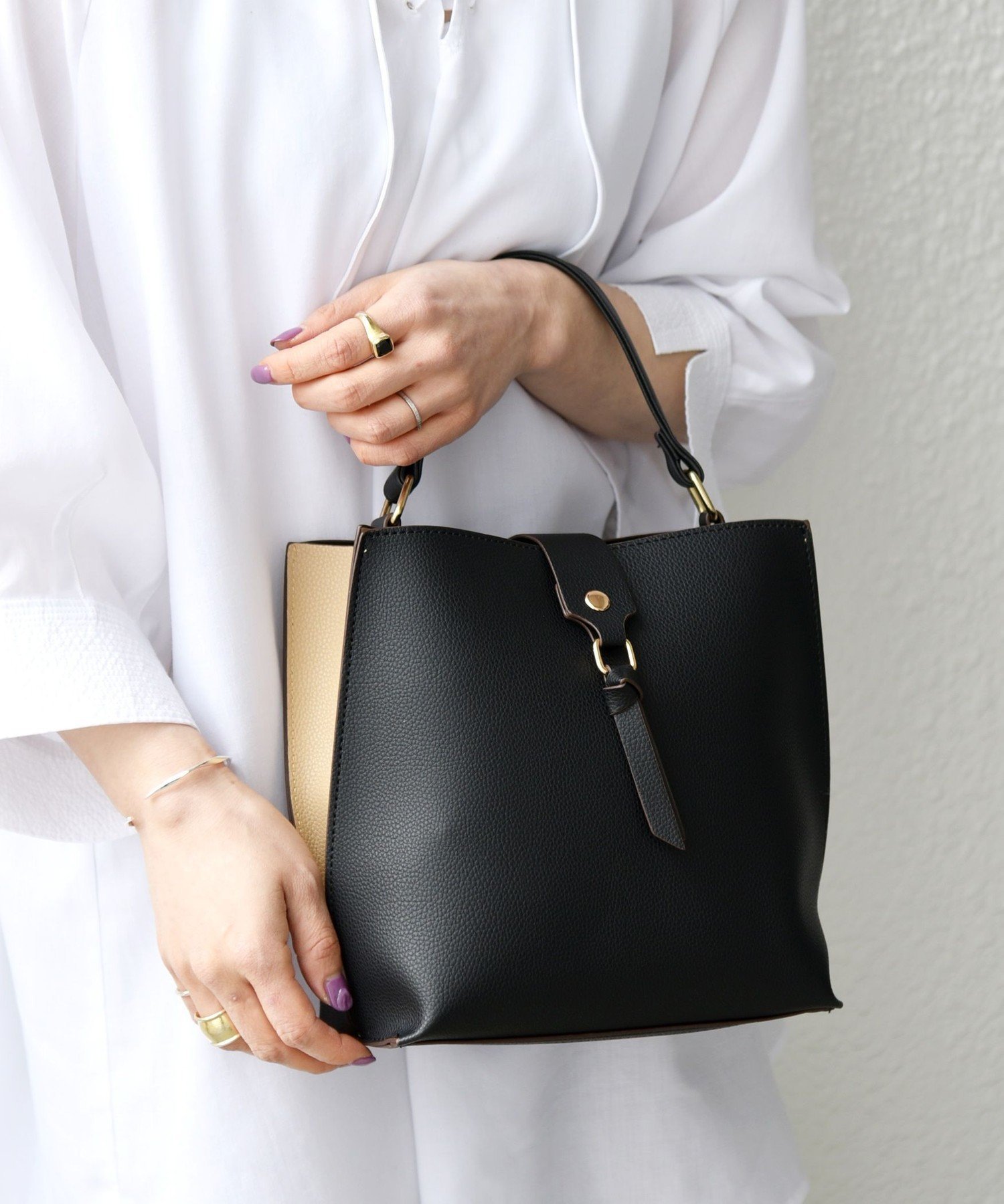 SHIPS｜《一部追加予約》SHIPS any: バイカラー2WAY スクエア