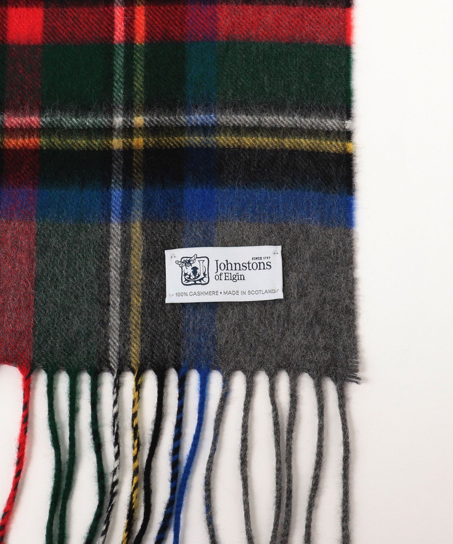 BEAMS MEN｜Johnstons of Elgin / カシミヤ タータンチェック マフラー