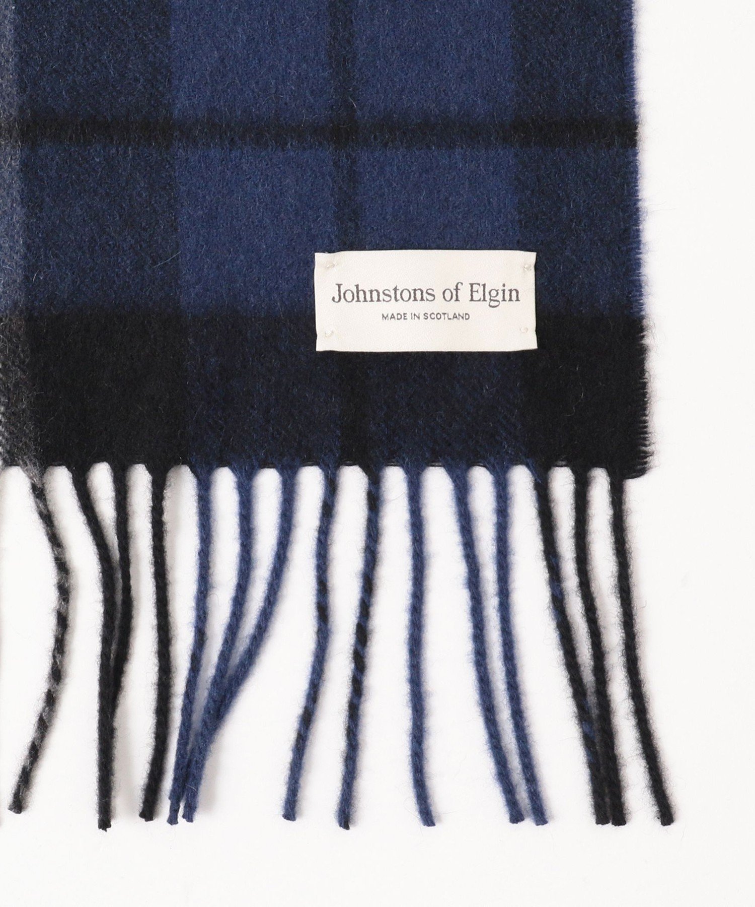 BEAMS MEN｜Johnstons of Elgin / カシミヤ タータンチェック マフラー