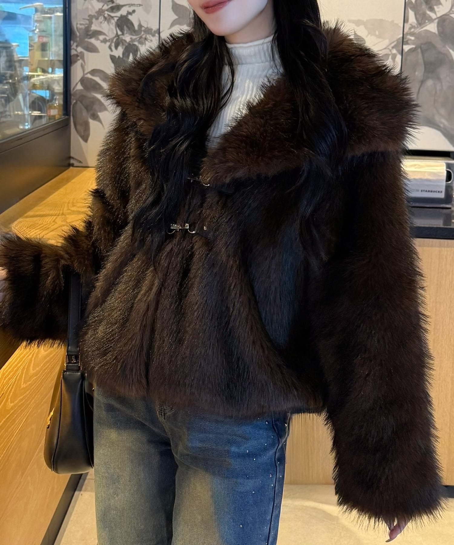 JUNOAH｜ビックカラーフェイクファージャケット | Rakuten Fashion