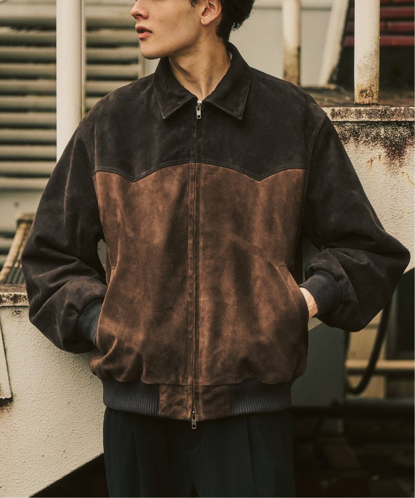 417 EDIFICE｜ラムスエード ジップヨークジャケット | Rakuten Fashion