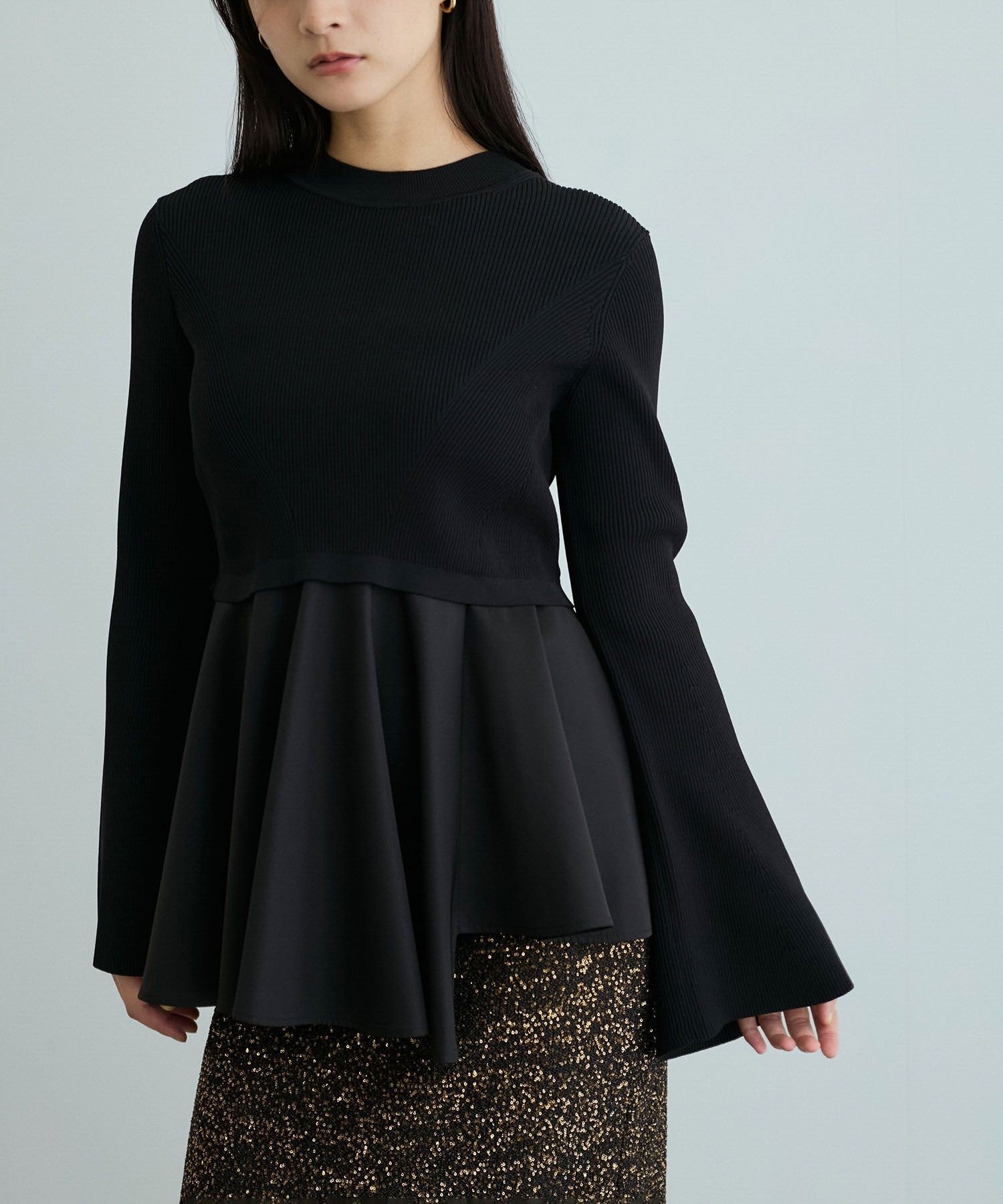 ADAM ET ROPE'｜【サステナブル】・【オケージョン】ペプラムコンビ