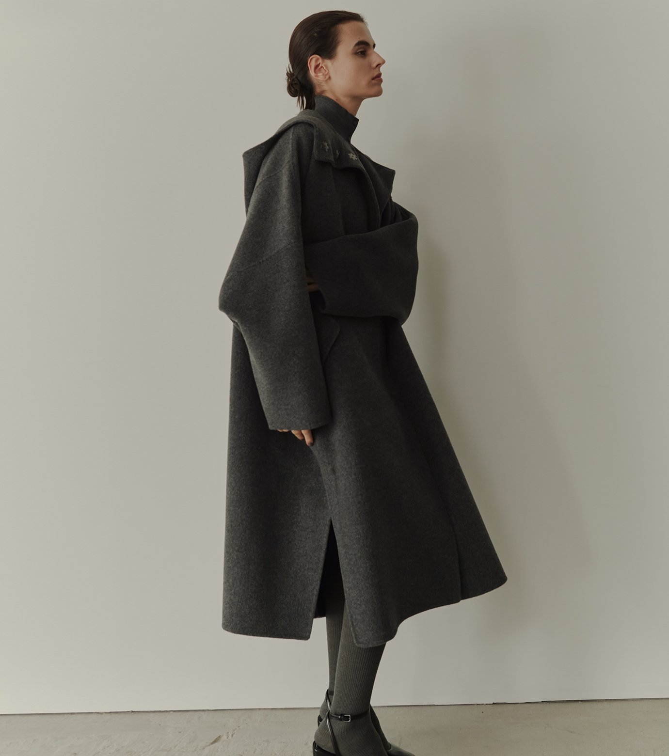 LE CIEL BLEU｜フードダブルフェイスコート / Hooded Double-Face Coat