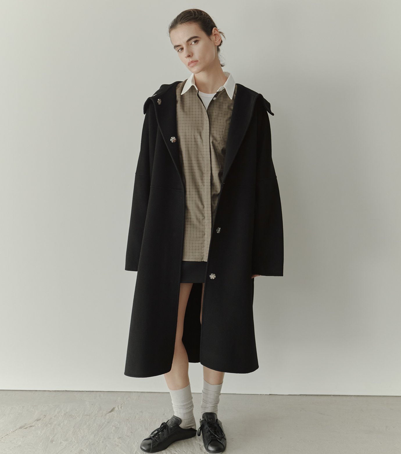 LE CIEL BLEU｜フードダブルフェイスコート / Hooded Double-Face Coat