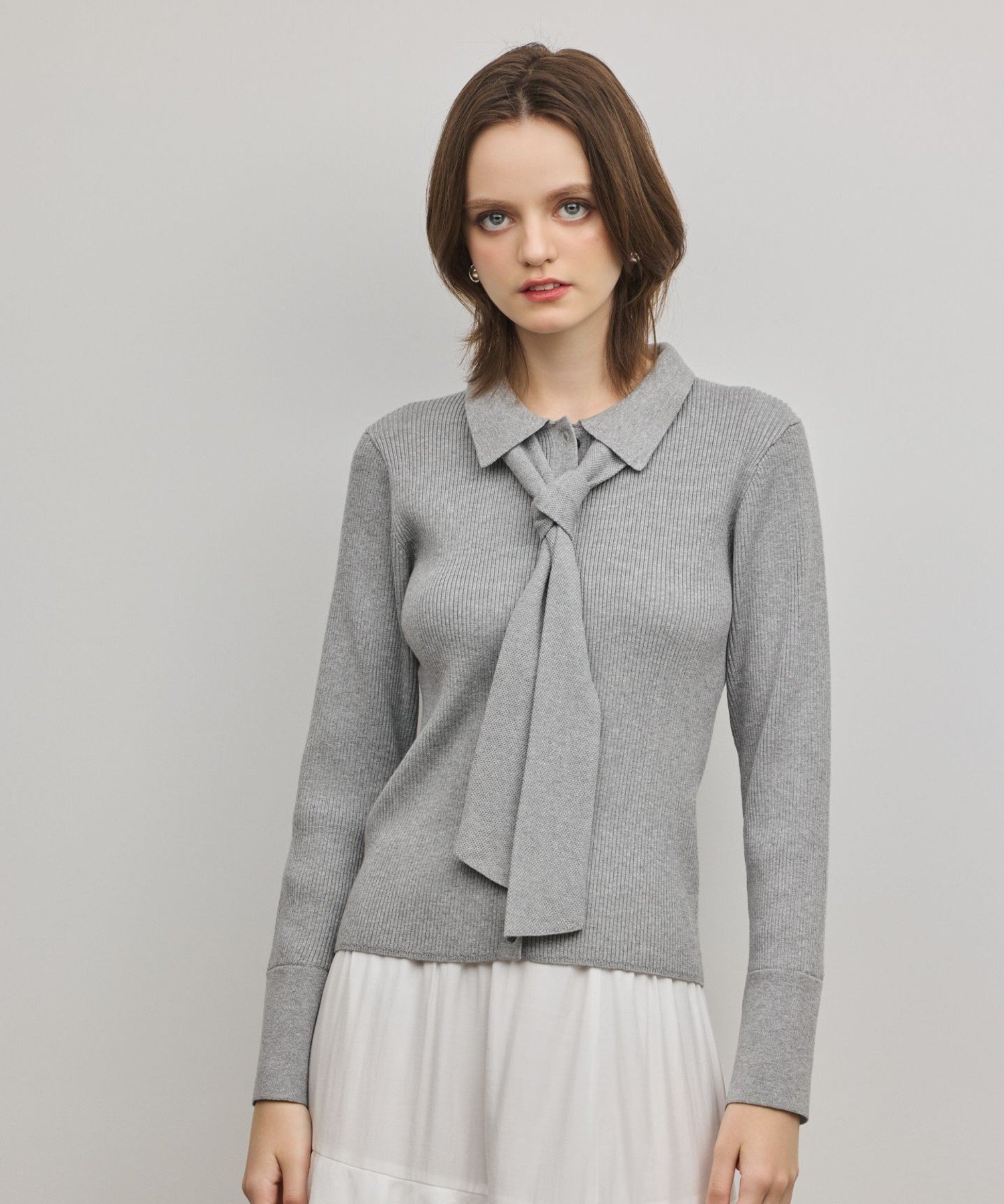 GRACE CONTINENTAL｜リブシャツニットトップ | Rakuten Fashion(楽天