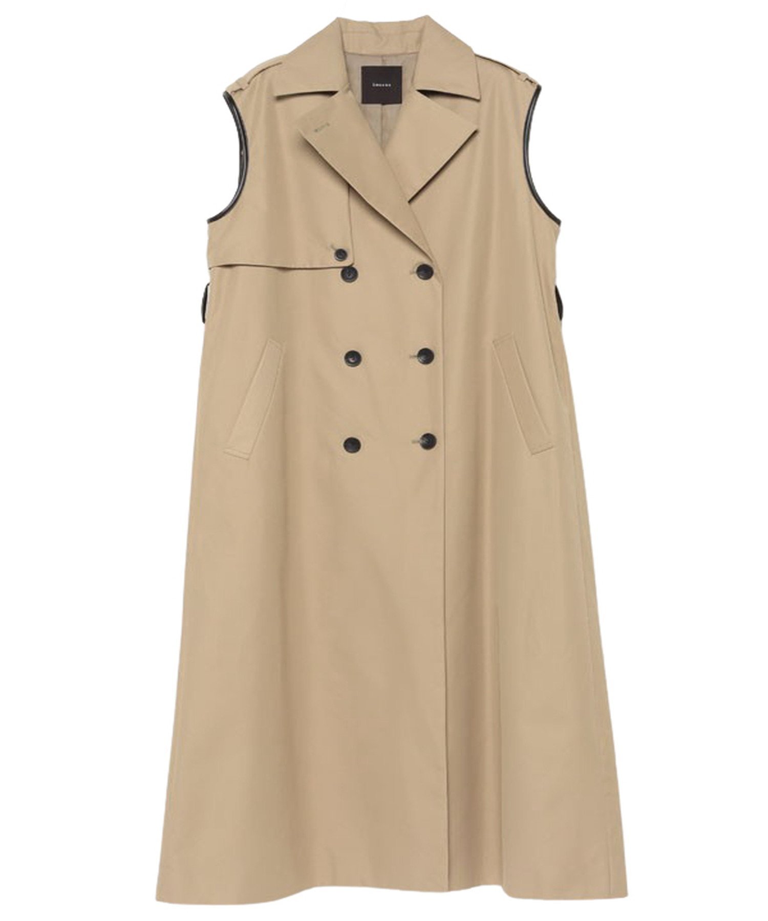 anuans｜ヴィーガンレザートリム2WAYトレンチコート | Rakuten Fashion