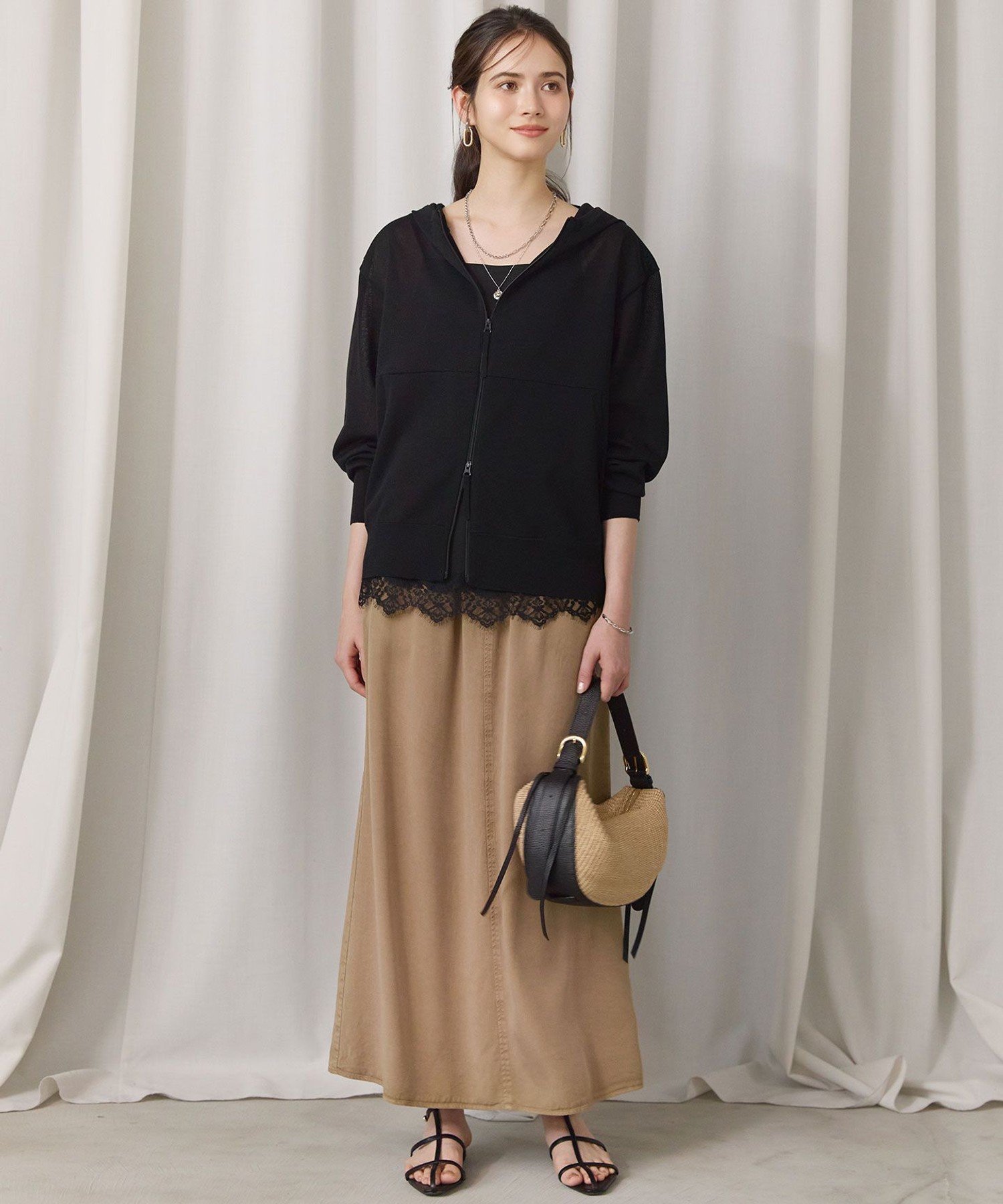 23区｜サテンレースキャミソール | Rakuten Fashion(楽天ファッション