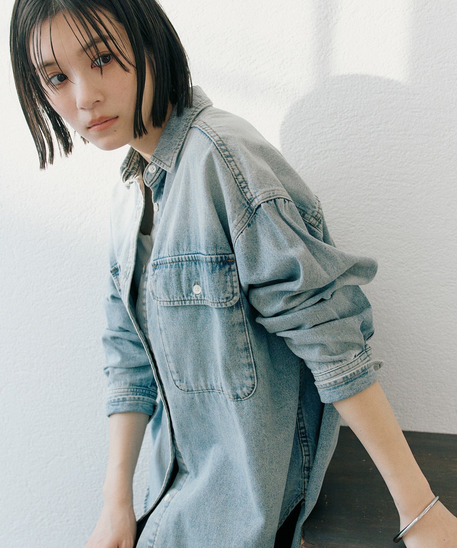 RIVE DROITE｜【ベストセラー】【MONN.:.(モン)】ビッグデニムシャツ